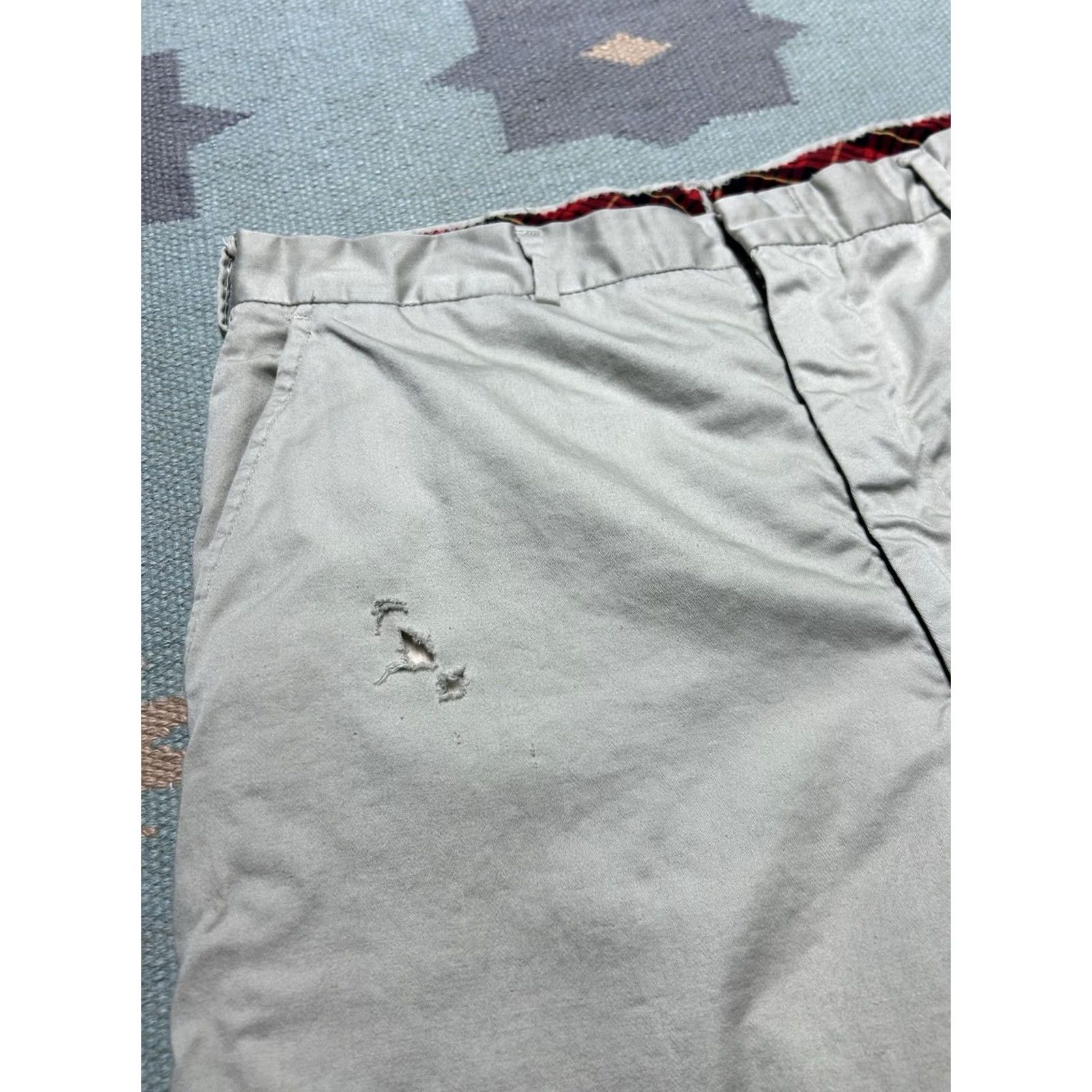 Vintage VINTAGE 1950s 60s Gabardine Khakis Pants Men 31x31 Beige Distressed Size US 31 - 5 Thumbnail