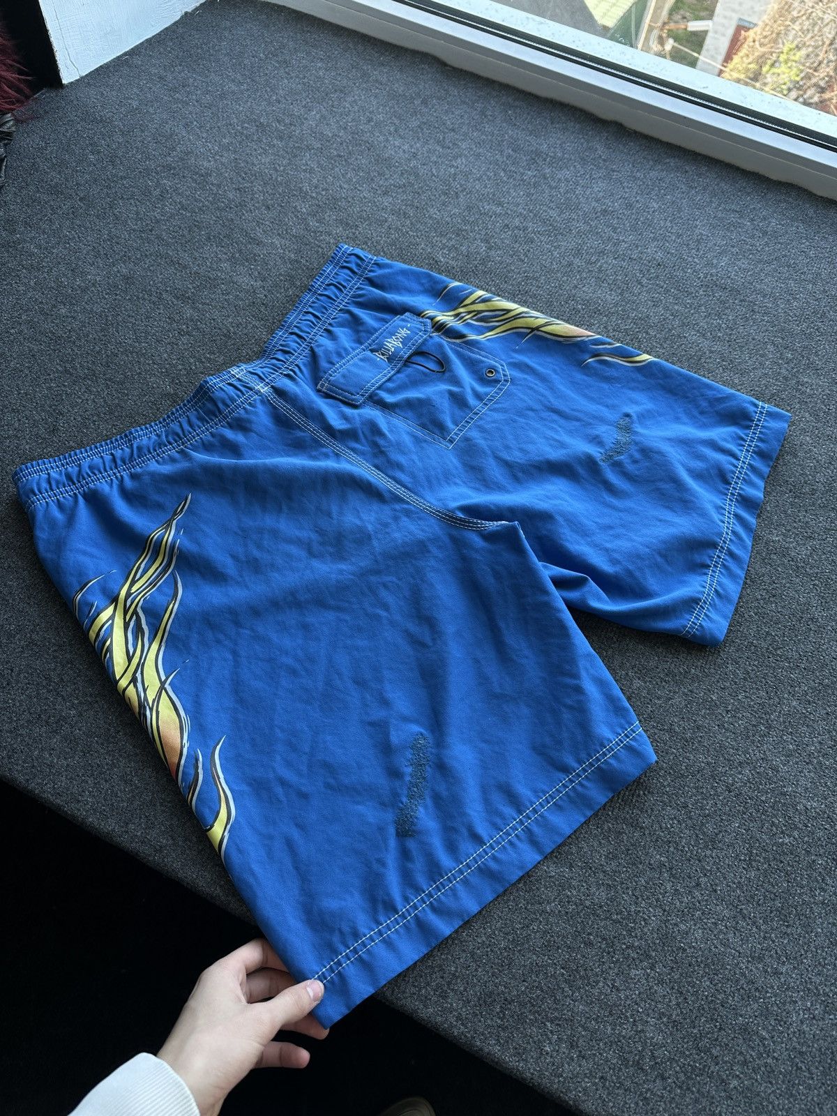 Billabong SKULL FLAME🚨 BILLABONG BIG LOGO SWIMSHORTS Y2K SURF Size US 40 / EU 56 - 12 Thumbnail