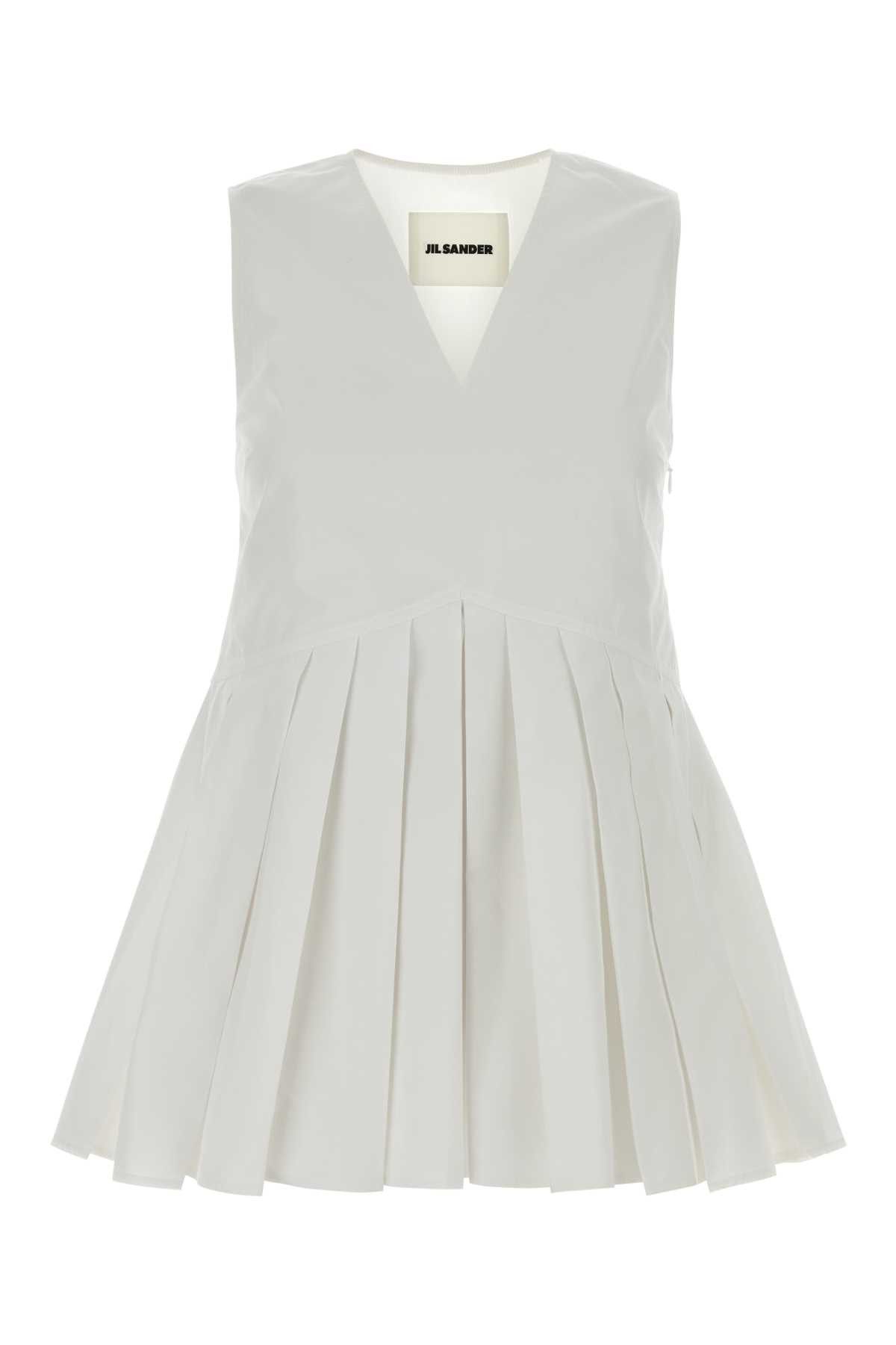 Jil Sander White Poplin Top Size S / US 4 / IT 40 - 1 Thumbnail