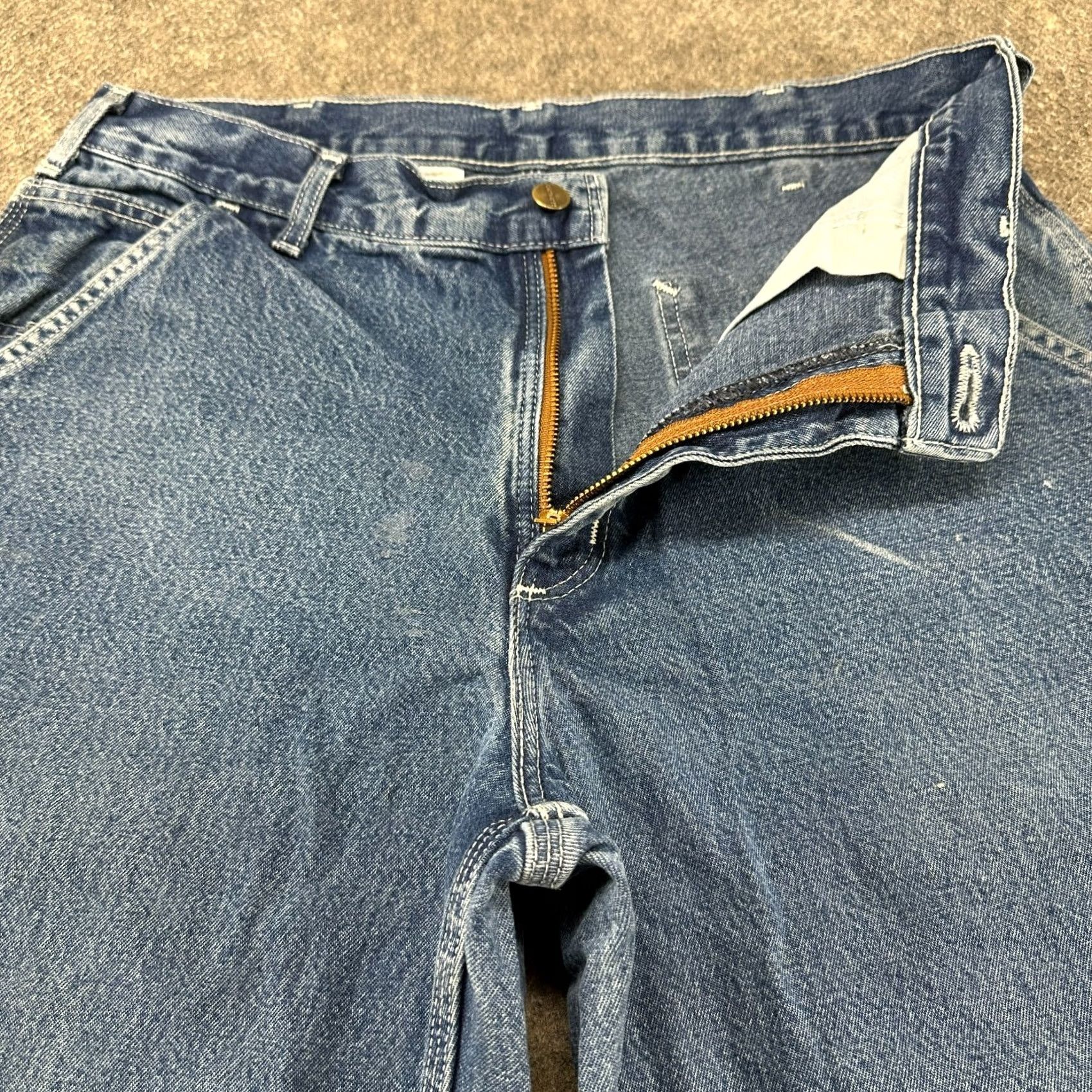 Carhartt VINTAGE Carhartt Jeans Mens 34x28 Blue Carpenter Loose Original Fit Baggy Y2K Size US 34 / EU 50 - 2 Thumbnail