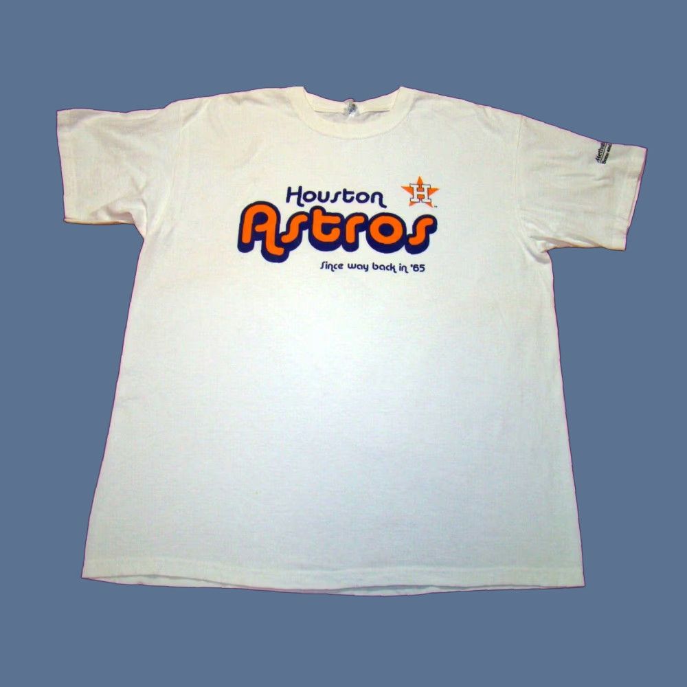 Anvil VINTAGE Anvil MLB Houston Astros T-Shirt White XL Mens Short Sleeve Crew Neck Quotes Size US XL / EU 56 / 4 - 1 Thumbnail