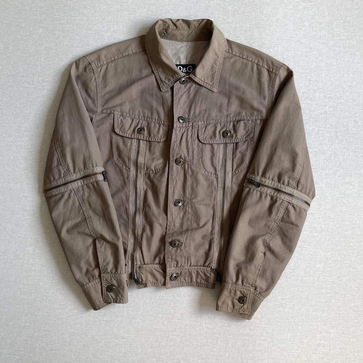 A/W 2003 Dolce Gabbana Multi Zip Trucker Jacket