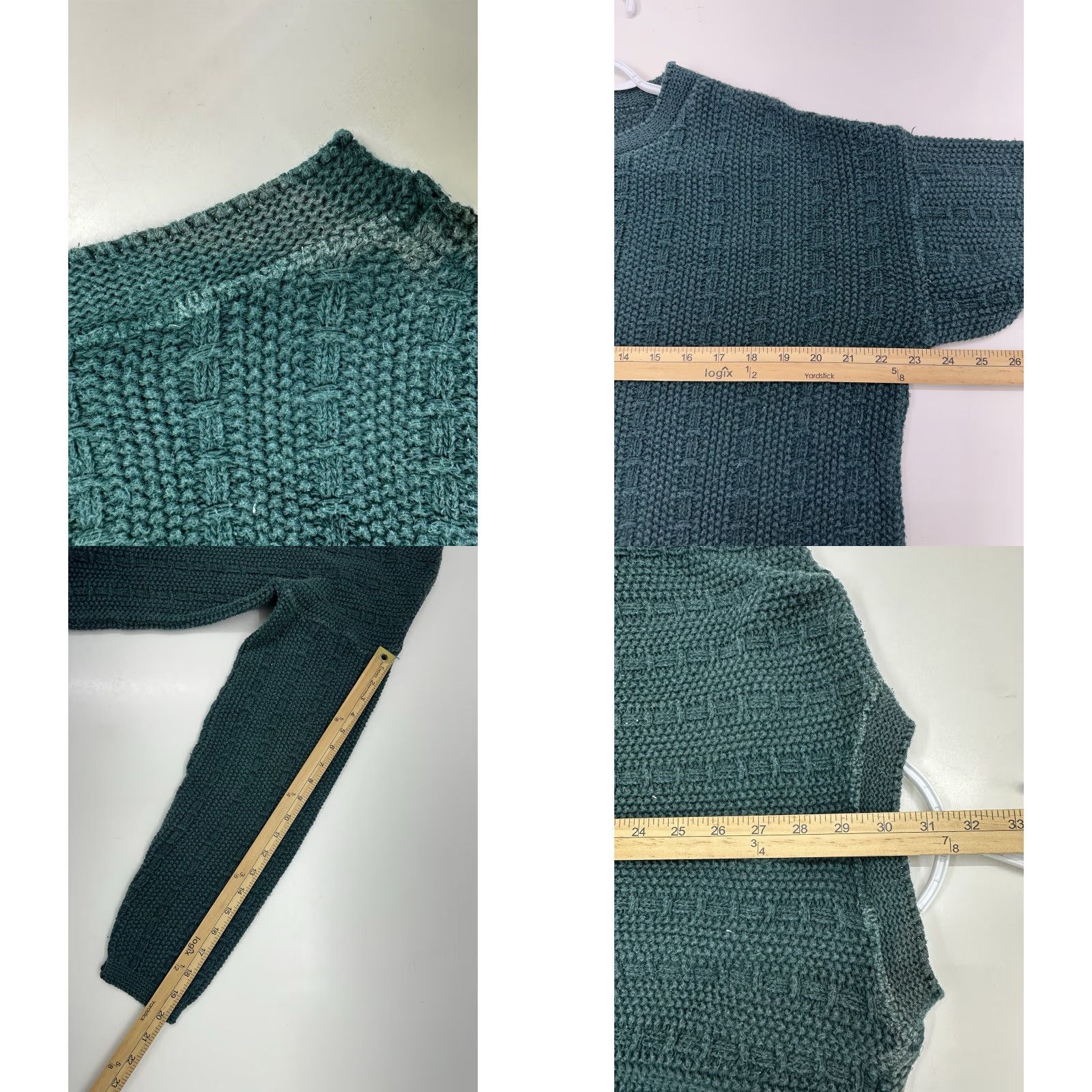 Basic Editions Basic Editions Womens Sweater Knit Long Sleeve Green Vintage Size Large Pullover Knit 80s 90s Classic Clothing Size L / US 10 / IT 46 - 8 Thumbnail