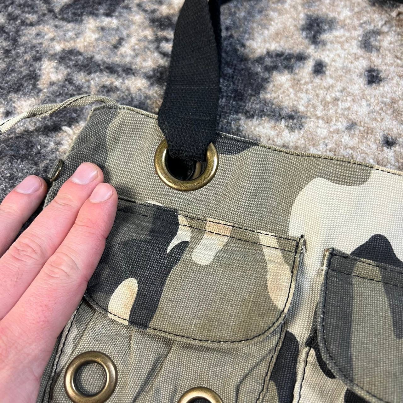 Japanese Brand Japanese Y2K Style Camo Mini Bag Streetwear 90s Size ONE SIZE - 4 Thumbnail