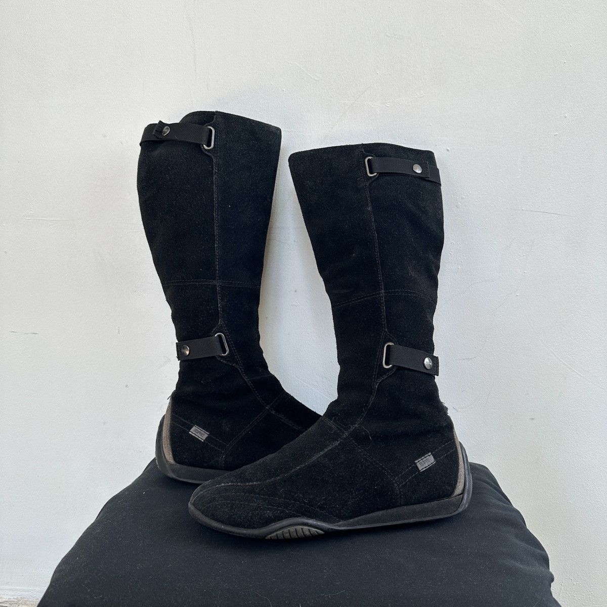 Esprit Vintage high boots Esprit moto biker lace leather shoes core Size US 9 / IT 39 - 1 Thumbnail