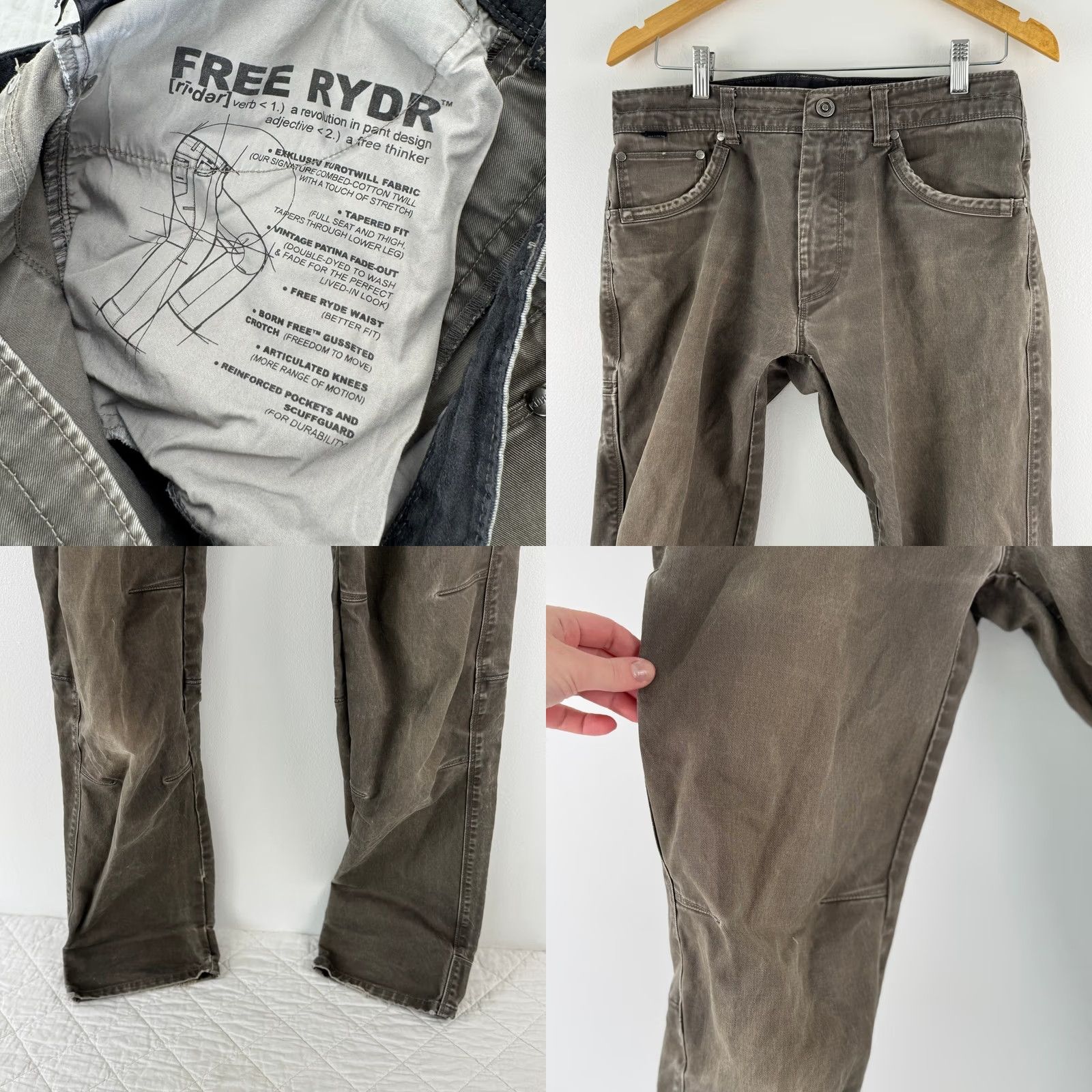 Vintage Kuhl Mens Relaxed Fit Pants 32x32 Khaki Brown Free Rydr Size US 32 / EU 48 - 8 Thumbnail