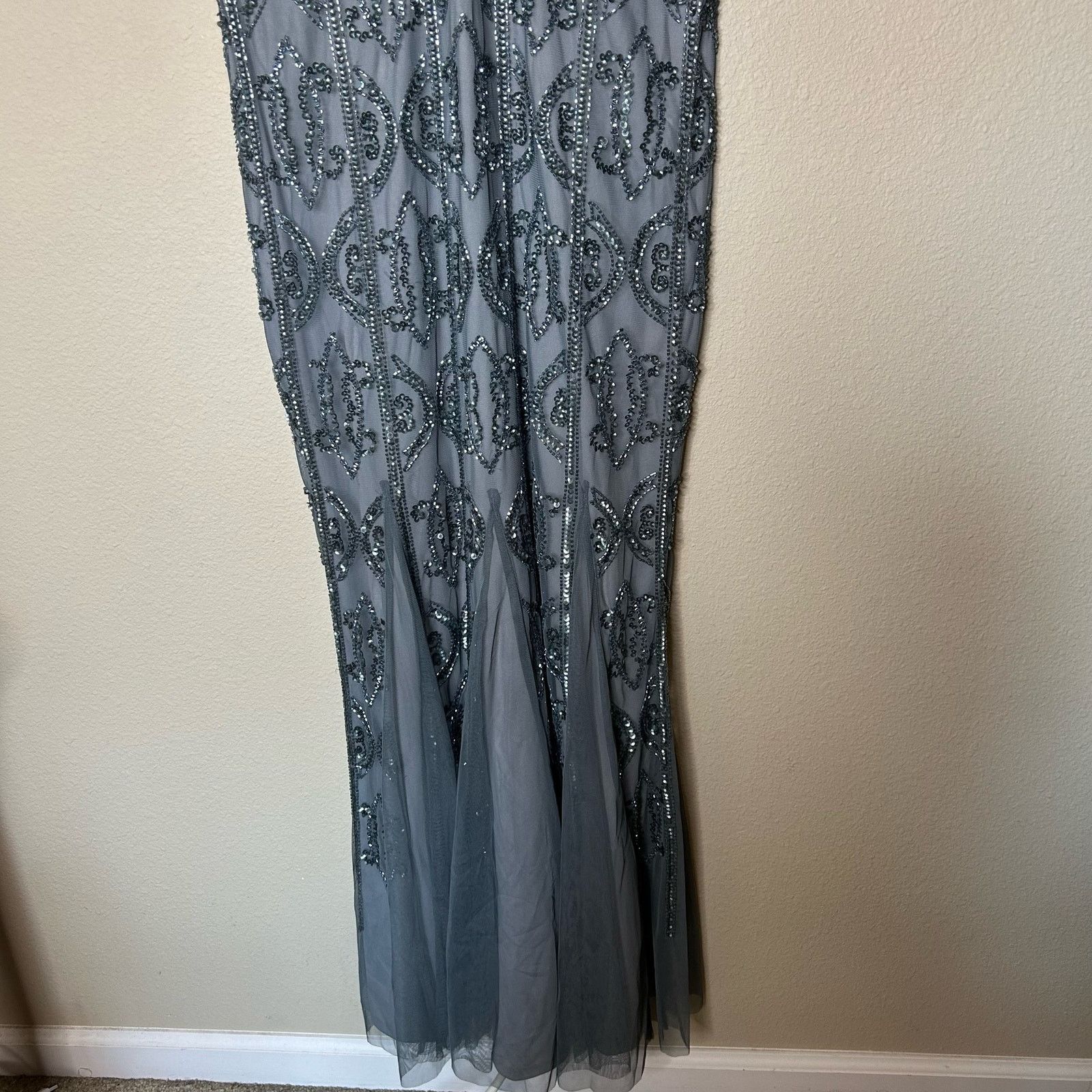 Adrianna Papell Adrianna Papell Dress Formal Gown Maxi Beaded Sequins Sz 16 Size XXL / US 16-18 / IT 52-54 - 3 Thumbnail