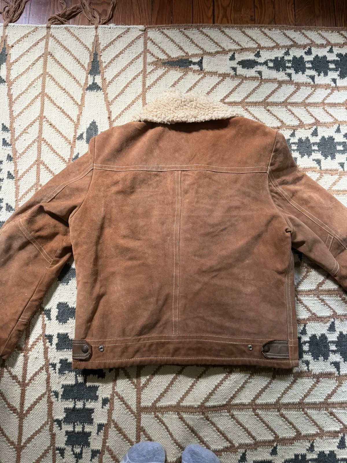 Sears Vintage sears Leather Coat Fur Lining Jacket Reg Shearling Size US M / EU 48-50 / 2 - 5 Thumbnail