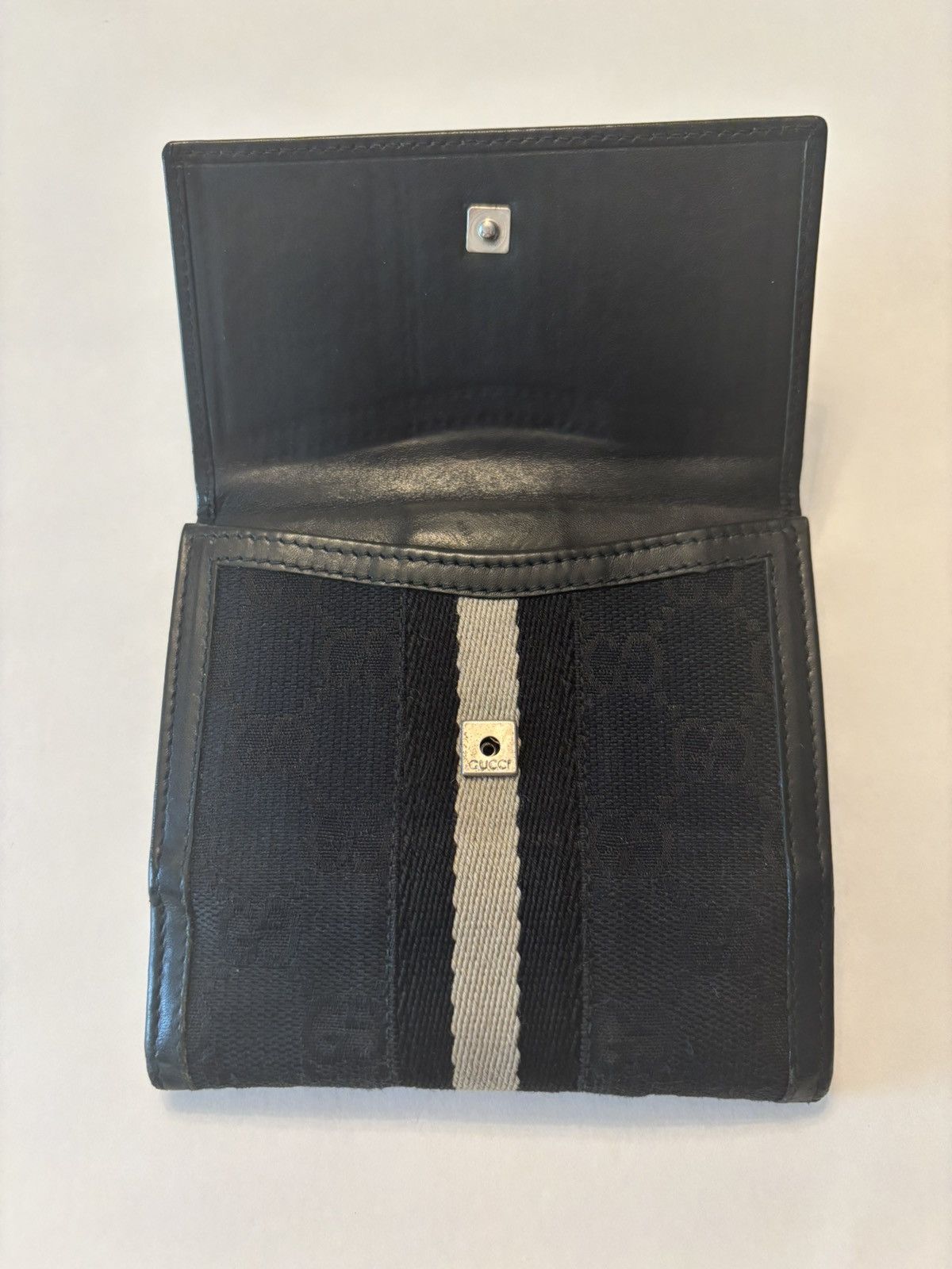 Gucci Gucci GG Canvas Black Sherry Line Trifold Size ONE SIZE - 3 Thumbnail