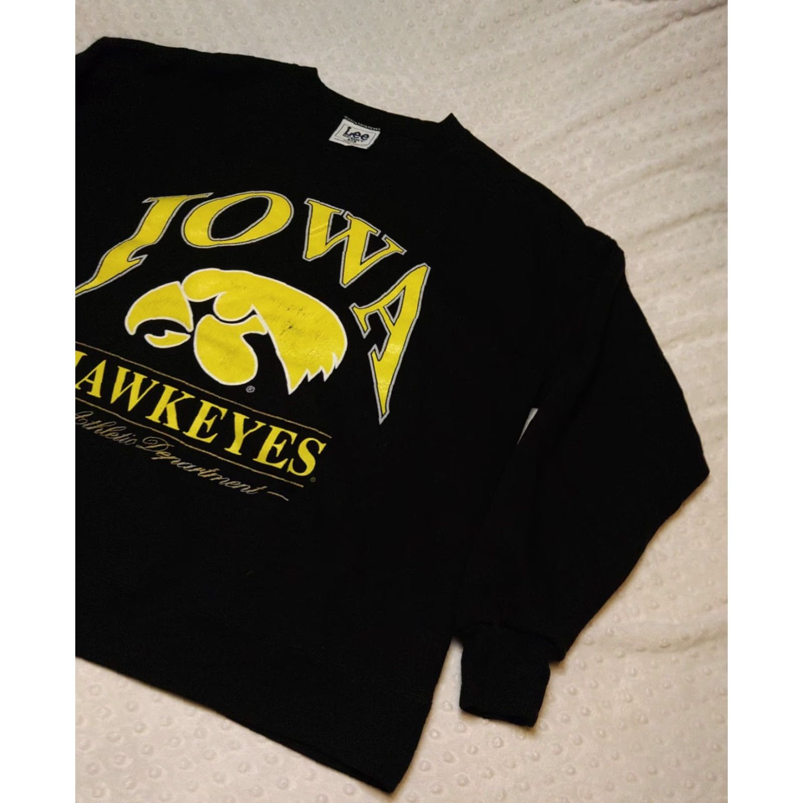 Lee Lee Sport VTG Iowa Hawkeyes Pullover Sweatshirt Crewneck XL Black USA Sports 90s Graphic Embroidered Logo Unisex Adults Regular Fits Sweater Size US XL / EU 56 / 4 - 2 Thumbnail
