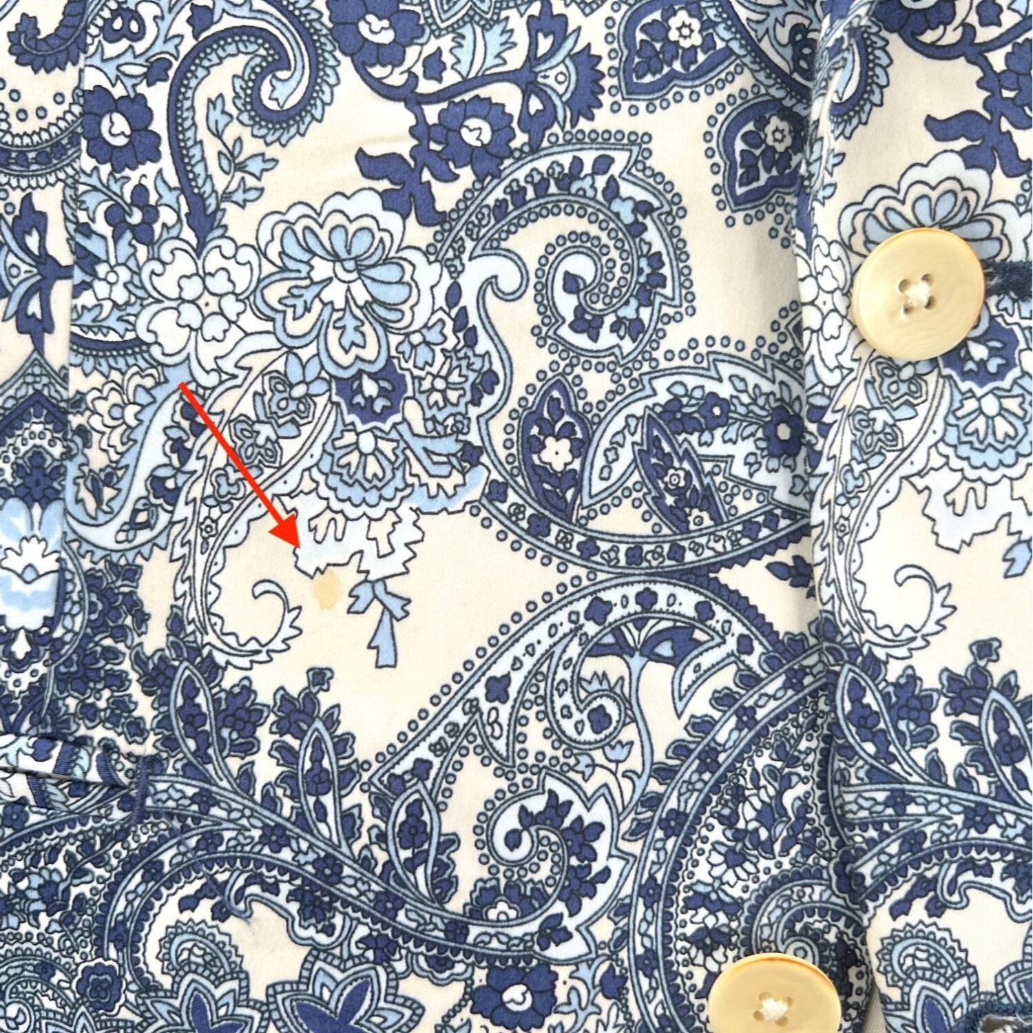 Tallia Tallia Blue/White Paisley Dual-Vented Sportcoat Size 40R - 9 Thumbnail