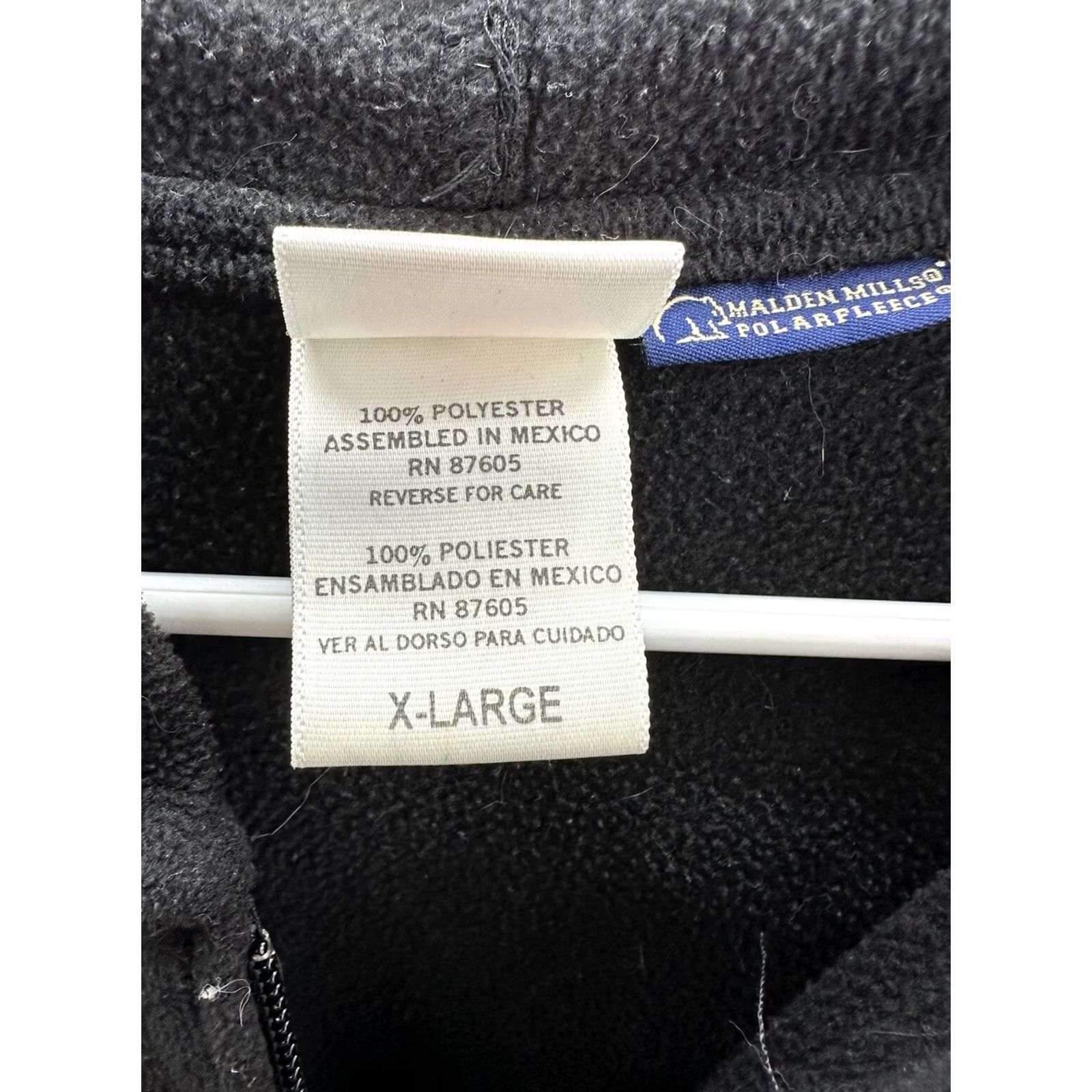 Avia Avia Womens Jacket XL Black Zip Up Hooded Malden Mills Polar Fleece 90s Size XL / US 12-14 / IT 48-50 - 6 Thumbnail