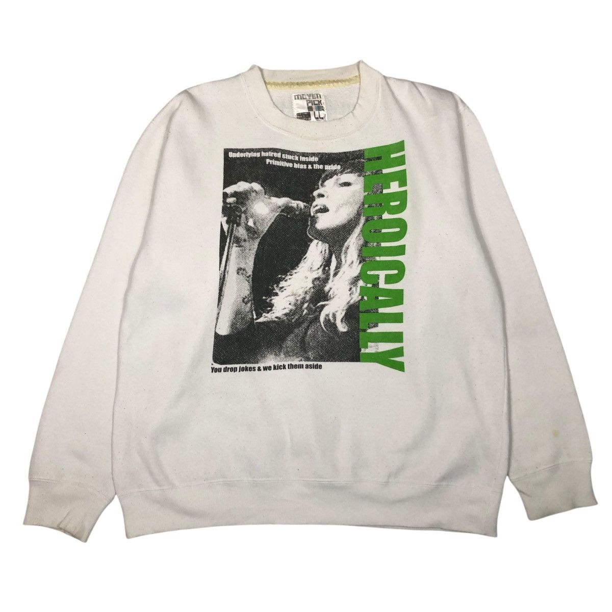 Japanese Brand 📌Vintage Sweatshirt Heroically Big Logo Punk Style Size US M / EU 48-50 / 2 - 1 Thumbnail