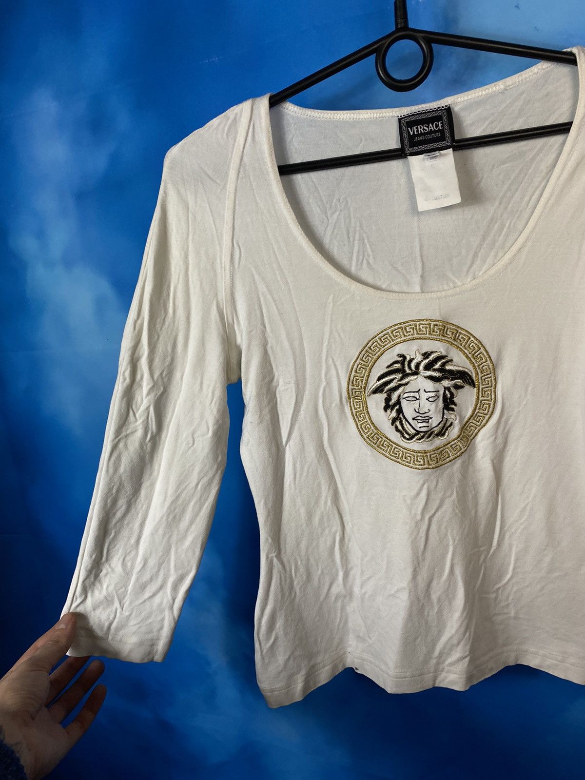 Versace Jeans Couture 💥 VERSACE JEANS COUTURE VTG MEDUSA LOGO LONG SLEEVE Y2K Size M / US 6-8 / IT 42-44 - 7 Thumbnail