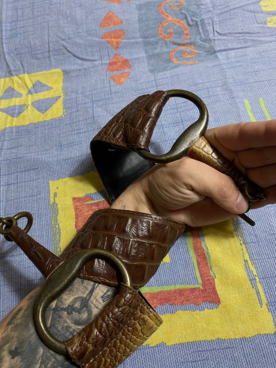 Japanese Brand CRAZY Y2K Japanese Genuine Leather Big Logo Buckle Belt Size ONE SIZE - 6 Thumbnail