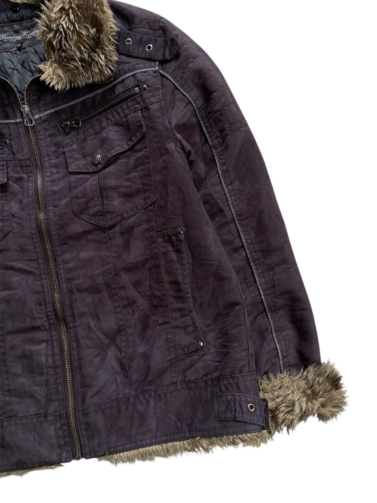 Japanese Brand JAPANESE BAREBACK FAUX FUR BLACK WASHED JACKET Size US M / EU 48-50 / 2 - 7 Thumbnail