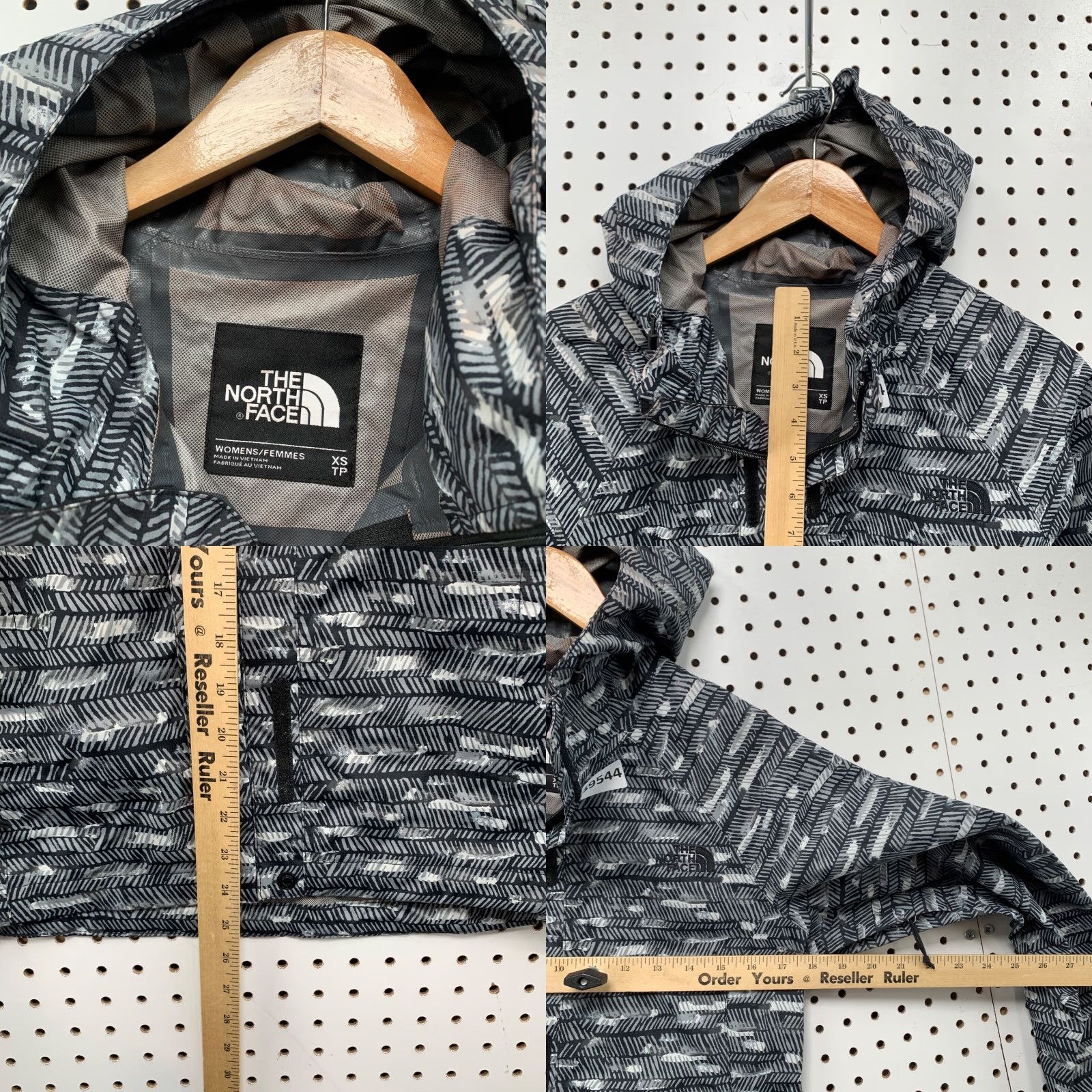 The North Face The North Face Rain Jacket Womens XS Black White Lightweight Waterproof Hooded Size XS / US 0-2 / IT 36-38 - 8 Thumbnail