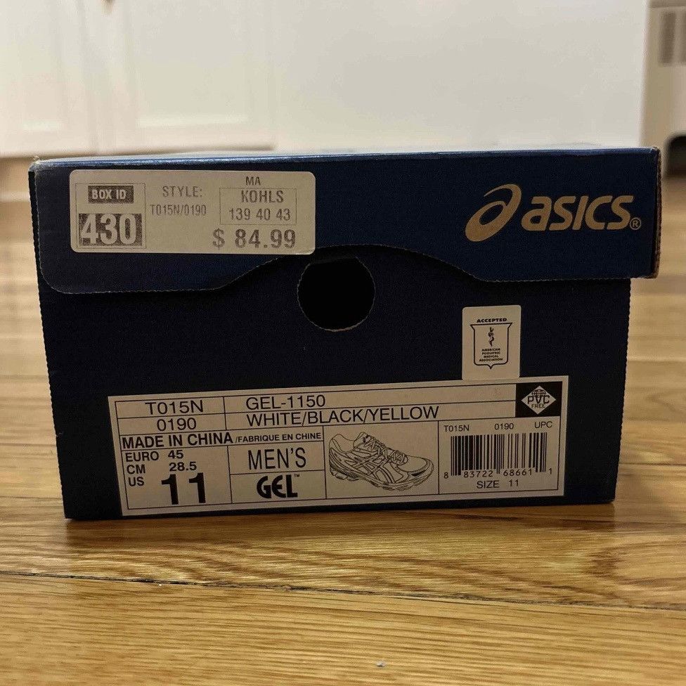 Asics Rare pair! Brand new in box-ASICS Gel-1150 in white. Sz 11 Size US 11 / EU 44 - 8 Thumbnail