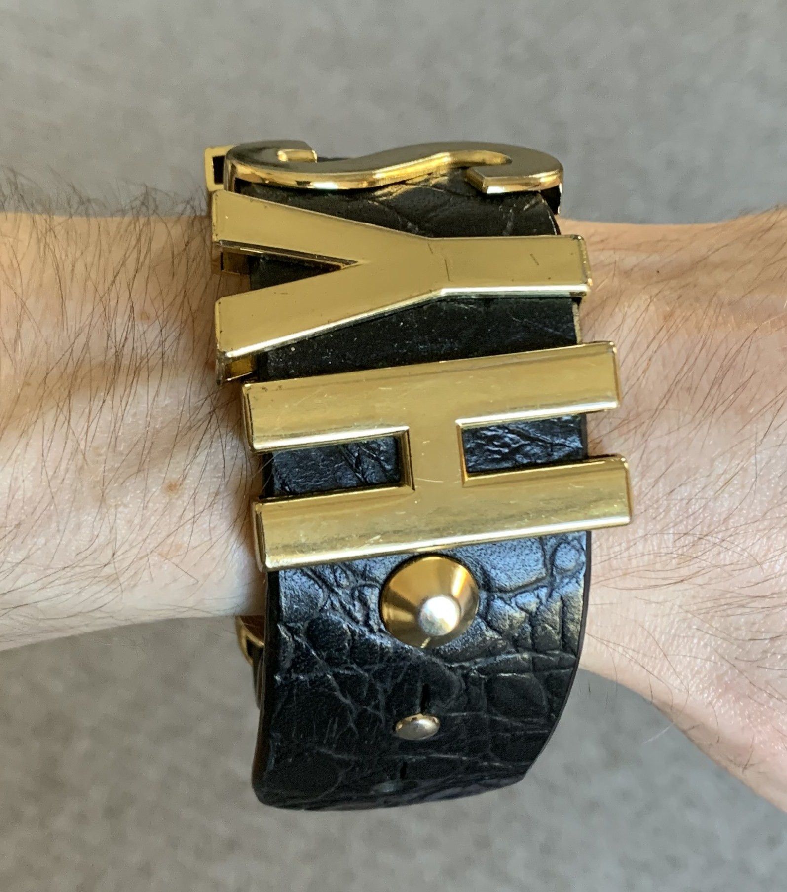 Hysteric Glamour Hysteric Glamour Spellout Logo Leather Bracelet Size ONE SIZE - 6 Thumbnail