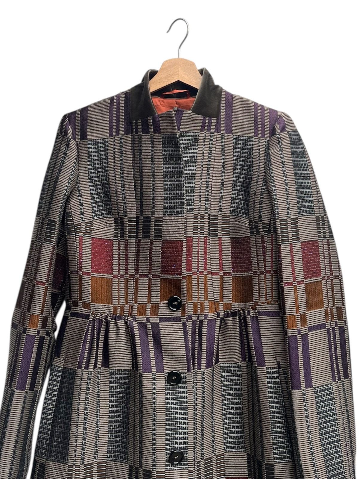 Etro Etro Milano Geometric Pattern Wool Jacquard Coat Size S / US 4 / IT 40 - 10 Thumbnail