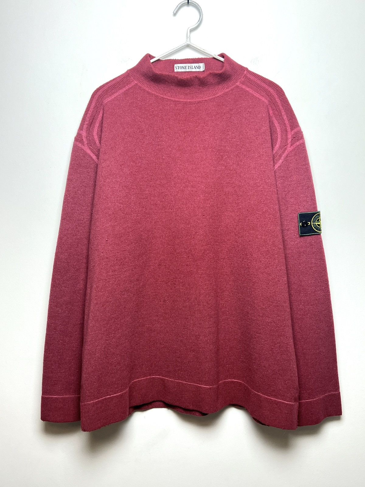 Stone Island stone island y2k wool/nylon moc neck sweater Size US L / EU 52-54 / 3 - 2 Thumbnail