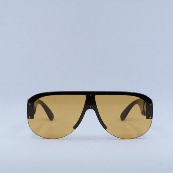 Versace Versace VE4391 GB1/7 Sunglasses Black Shield Frame, Orange Size ONE SIZE - 3 Thumbnail