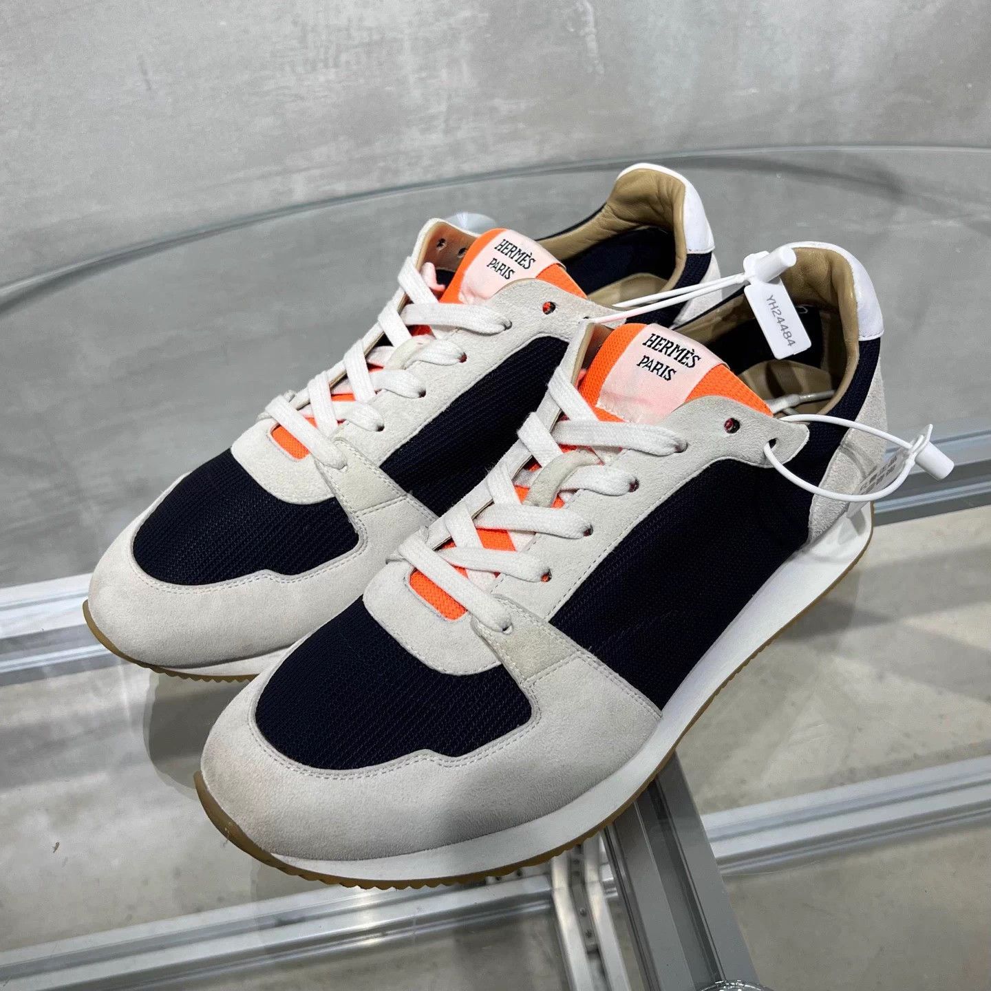 Hermes Hermes Escape Gray Blue Orange Sneakers EUR42 Size US 9 / EU 42 - 2 Thumbnail
