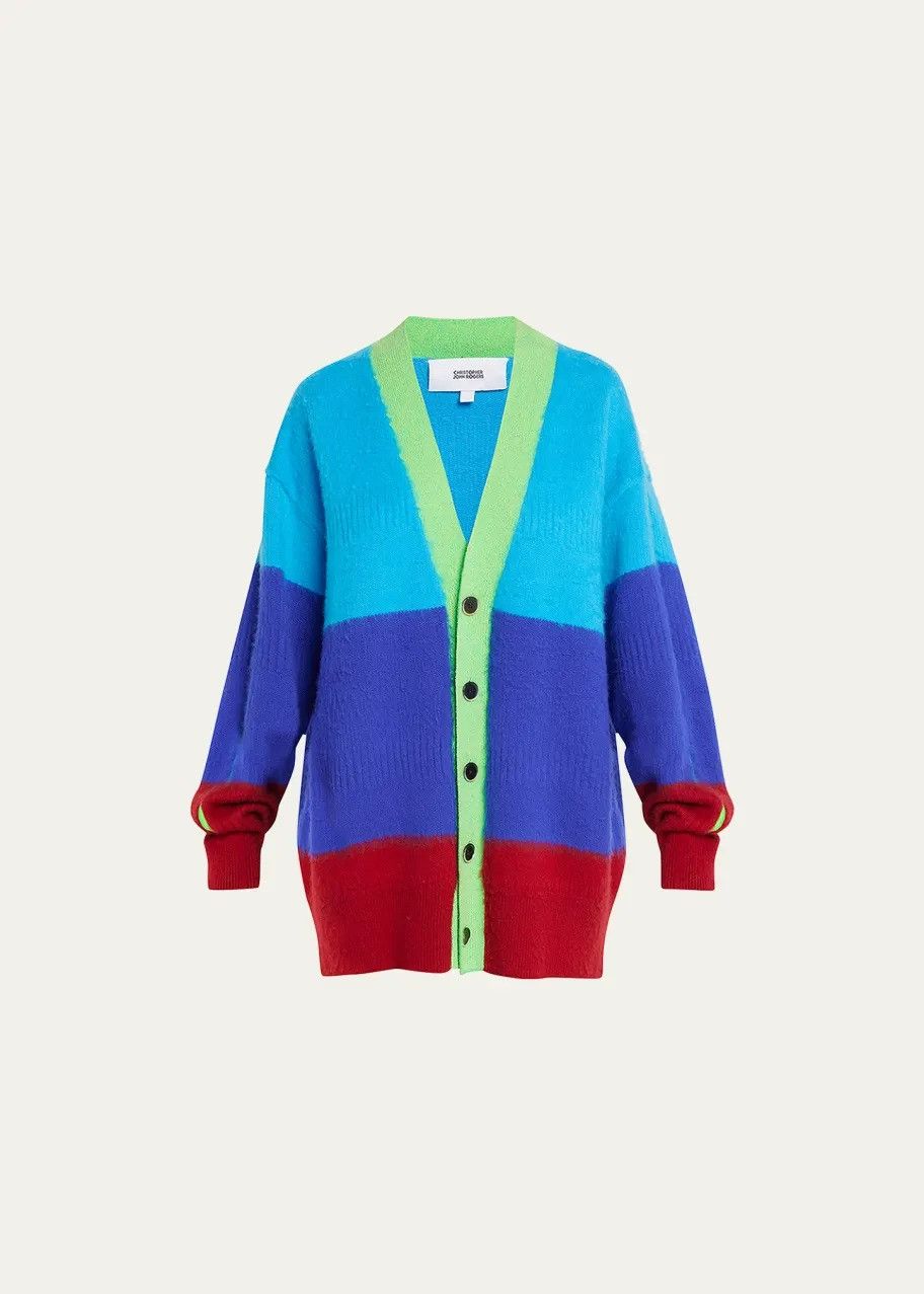 Christopher John Rogers o1tko10526 Color-Blocking Cardigan in Multicolor Size M / US 6-8 / IT 42-44 - 1 Preview