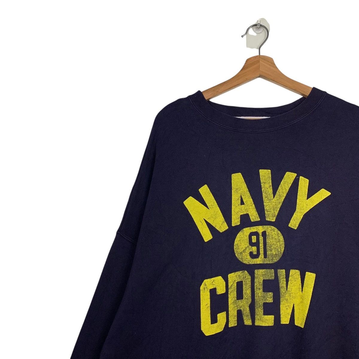 Japanese Brand NAVY CREW Big Logo R JUBILEE Sweatshirts #1758-C78 Size US M / EU 48-50 / 2 - 6 Thumbnail