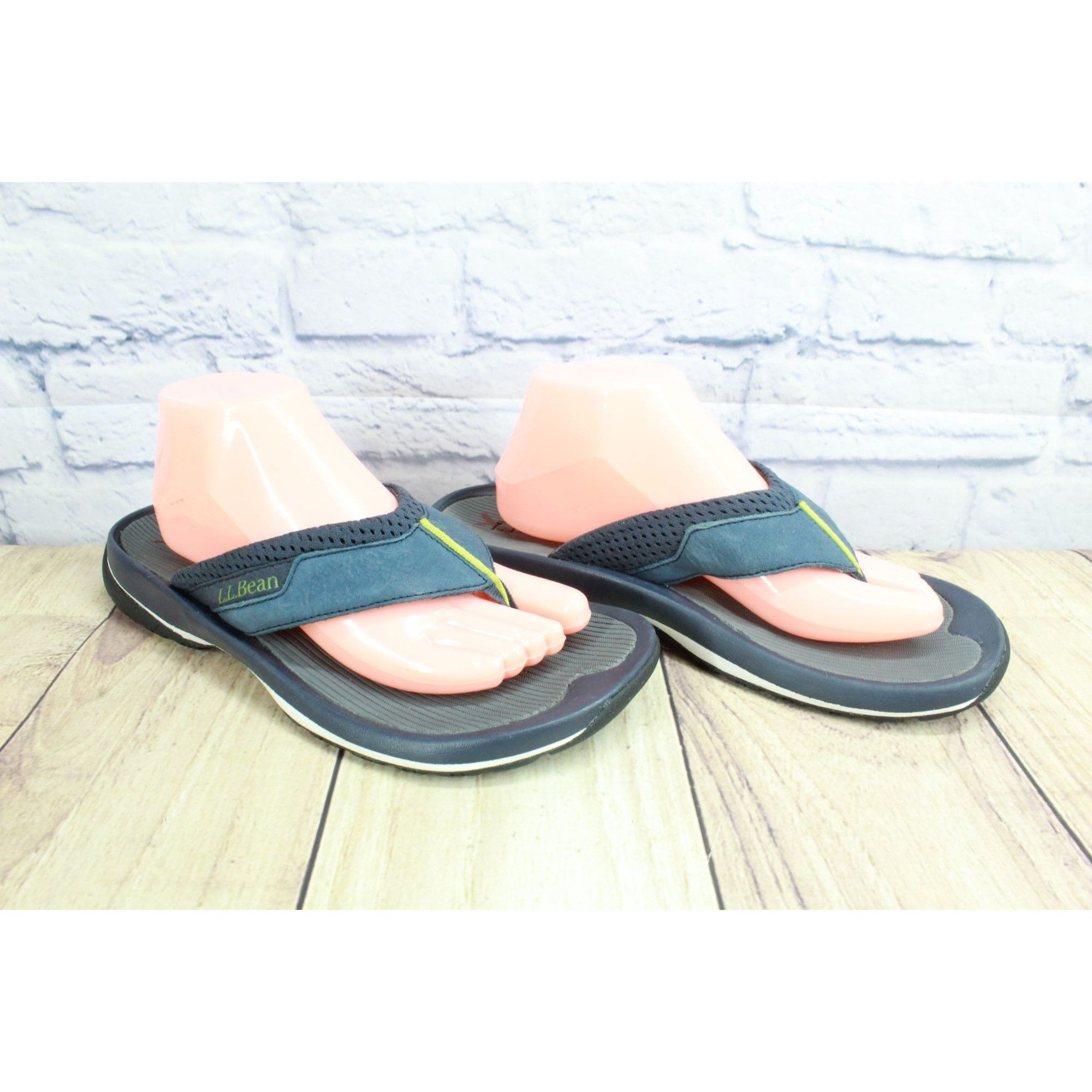 L.L. Bean × Leather LL Bean Swift River Men's Perforated Athletic Flip-Flops Size US 9 / EU 42 - 3 Thumbnail