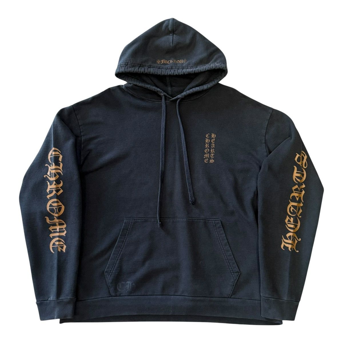 Chrome Hearts Chrome Hearts Vertical Logo FU Hood Hoodie Black Brown Size US XL / EU 56 / 4 - 1 Thumbnail