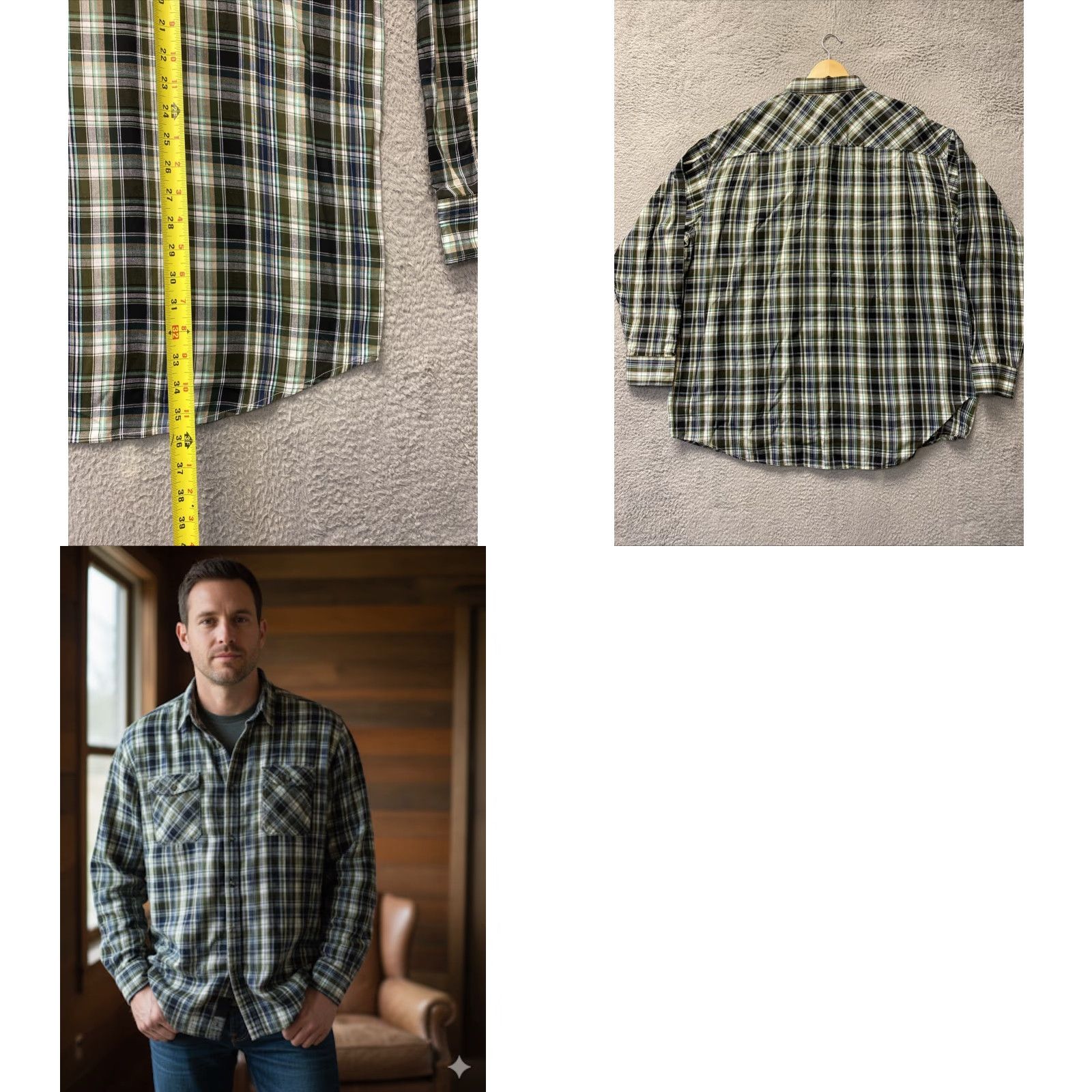 Sean John Sean John Shirt Mens 3XB Gingham Plaid Button Down Casual Shirt Size US XXL / EU 58 / 5 - 8 Thumbnail