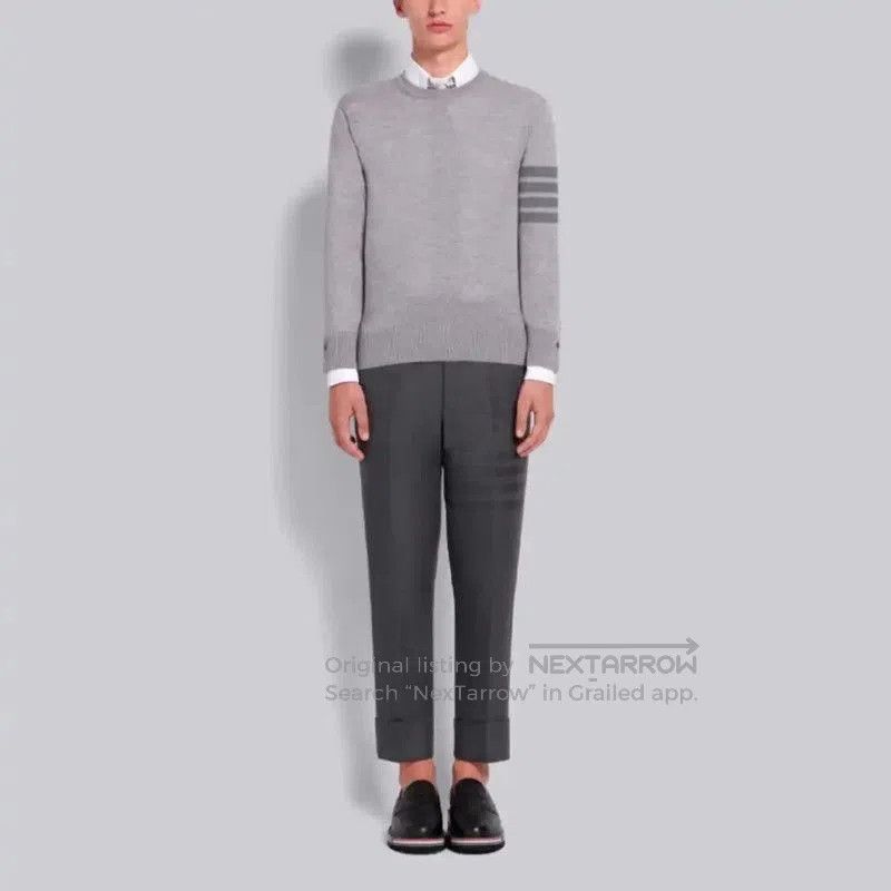 Thom Browne Thom Browne Gray Long Sleeve Pullover Sweater . Size US L / EU 52-54 / 3 - 6 Thumbnail