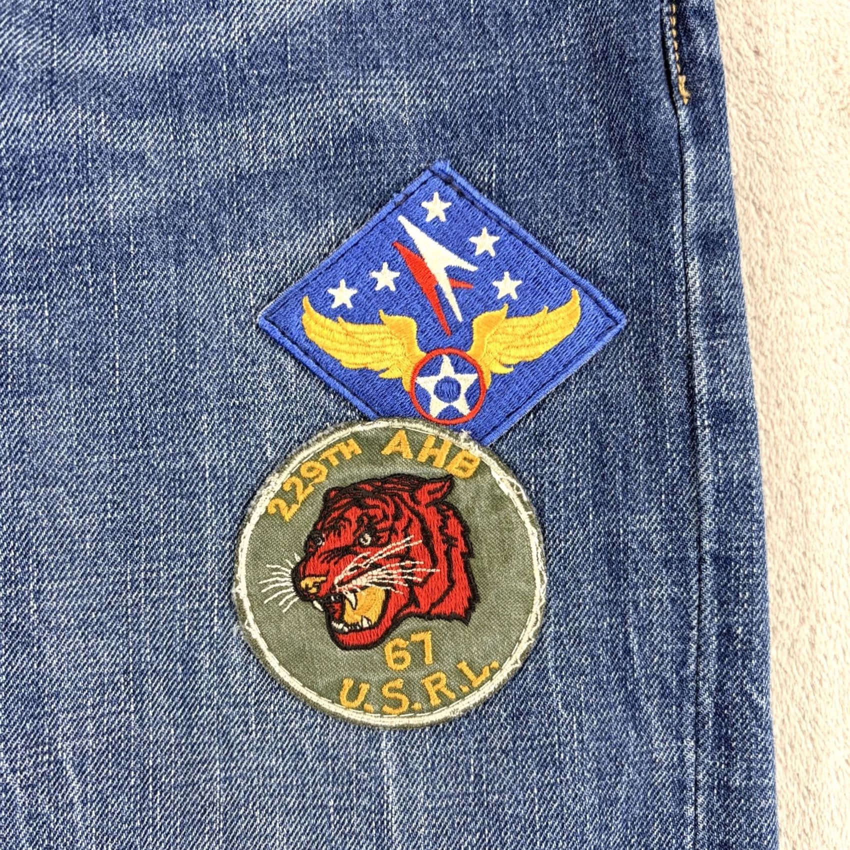 Polo Ralph Lauren Polo Ralph Lauren USRL Air Flight Tiger Patch 67th Military Distress Jeans 40x31 jeans Size US L / EU 52-54 / 3 - 4 Thumbnail