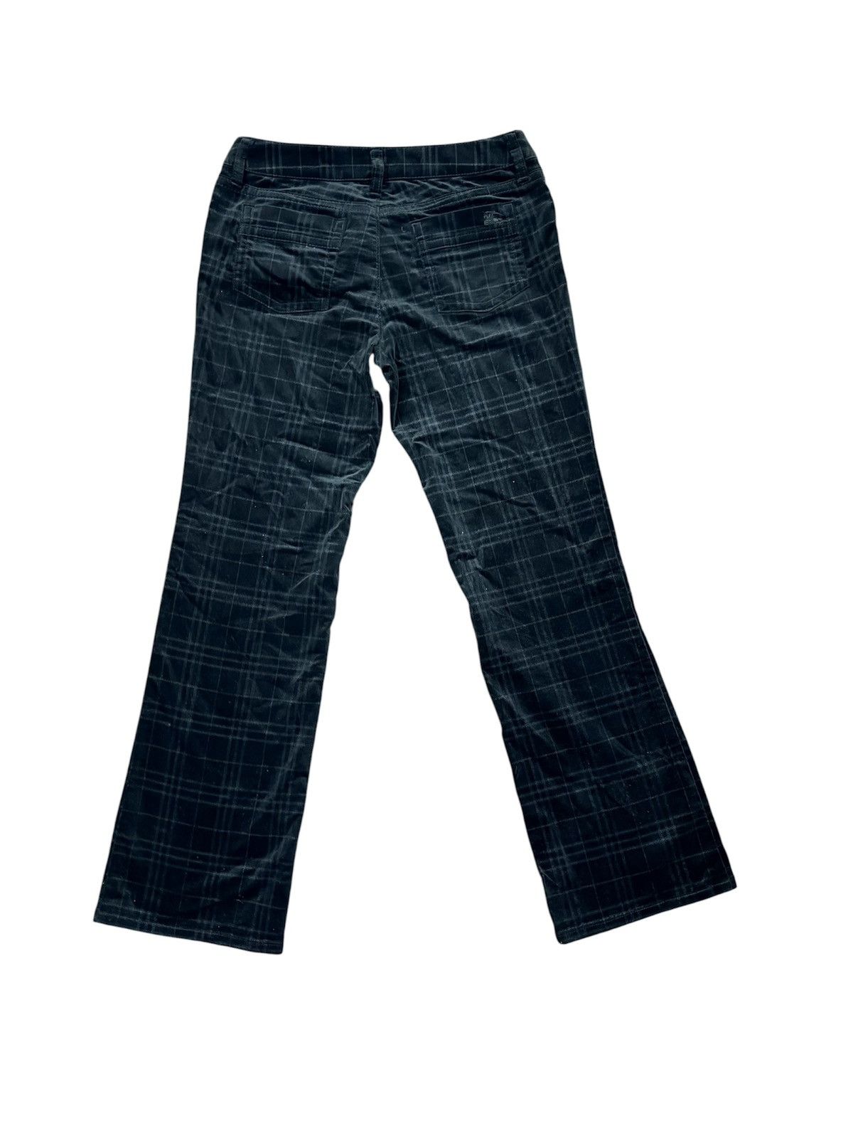 Burberry 🔥FLARE🔥Burberry London Flare Shadow Check Velveteen Trousers Size 29" - 2 Thumbnail