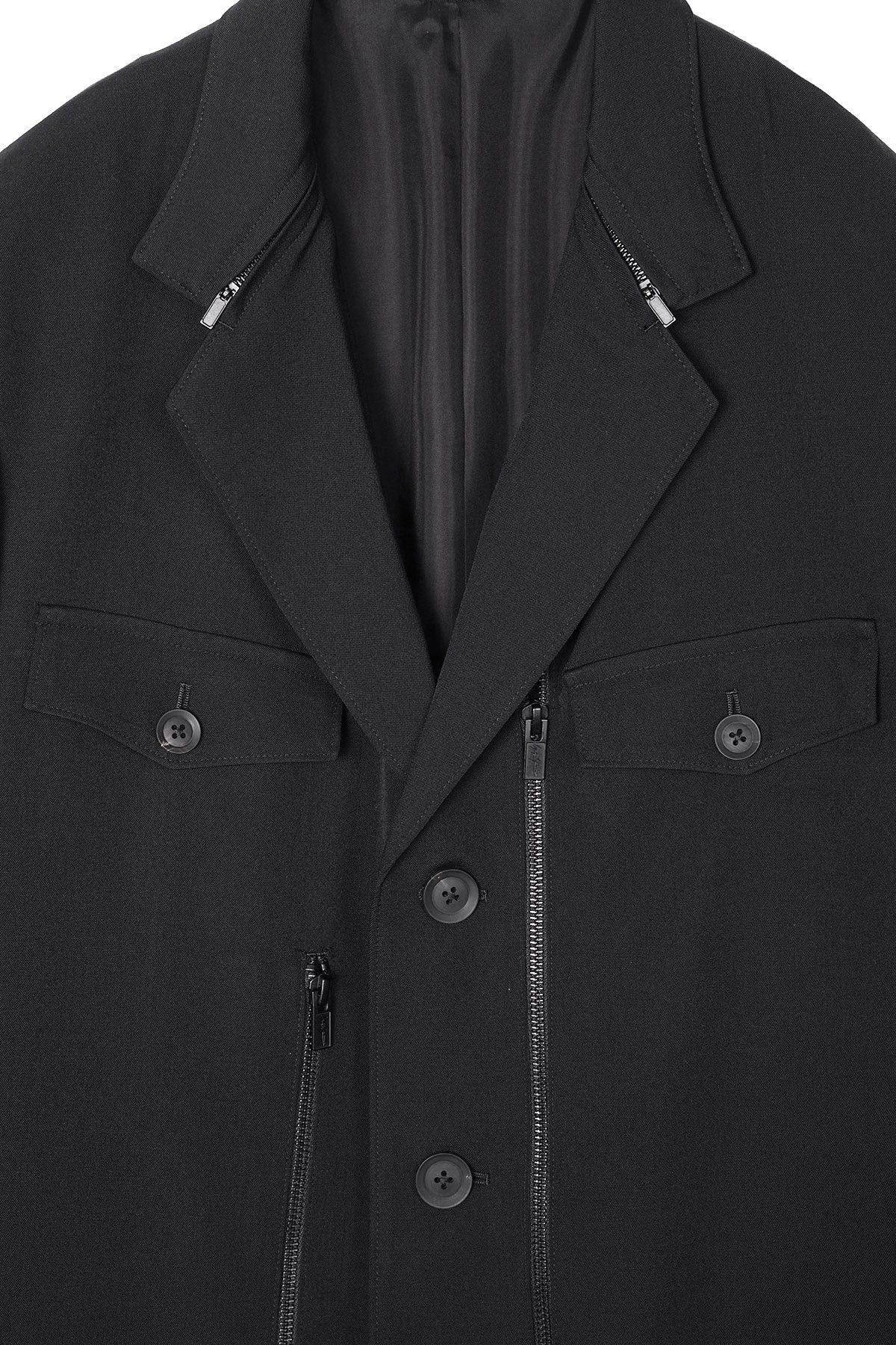 Yohji Yamamoto Yohji Yamamoto Pour Homme WOOL 3BUTTONS ZIP LONG COAT Jacket Size US S / EU 44-46 / 1 - 2 Thumbnail