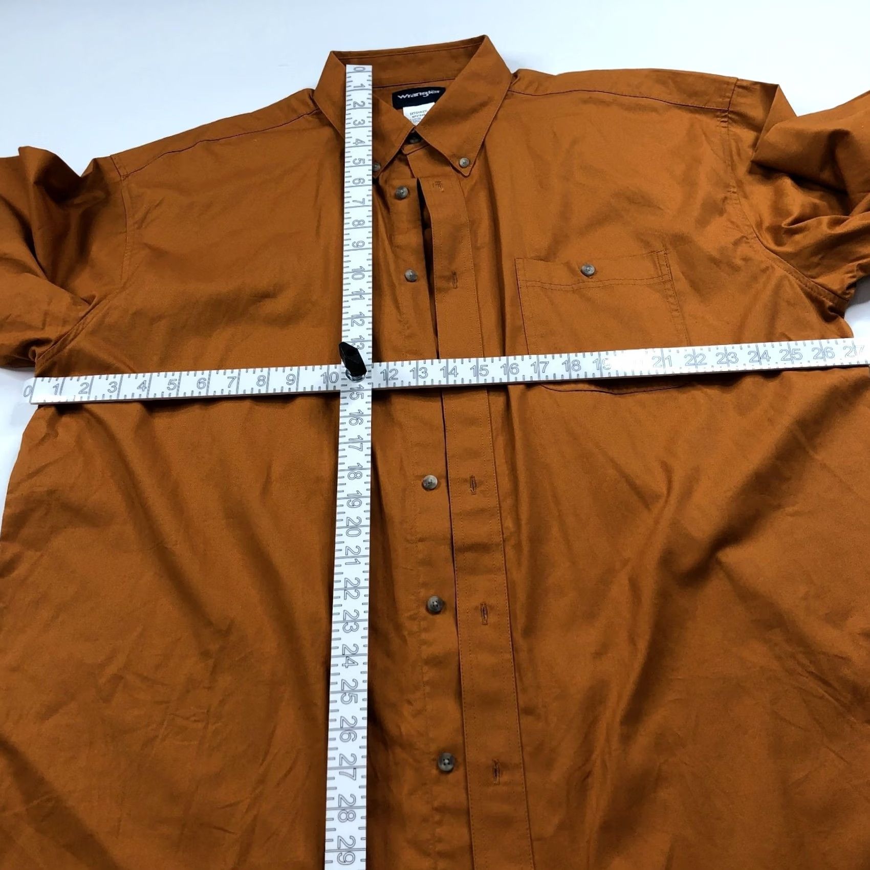 Wrangler VINTAGE Wrangler 2xt TALL 18.5/38 Button Long Sleeve Casual Shirt Orange Rust MINT Size US XXL / EU 58 / 5 - 4 Thumbnail