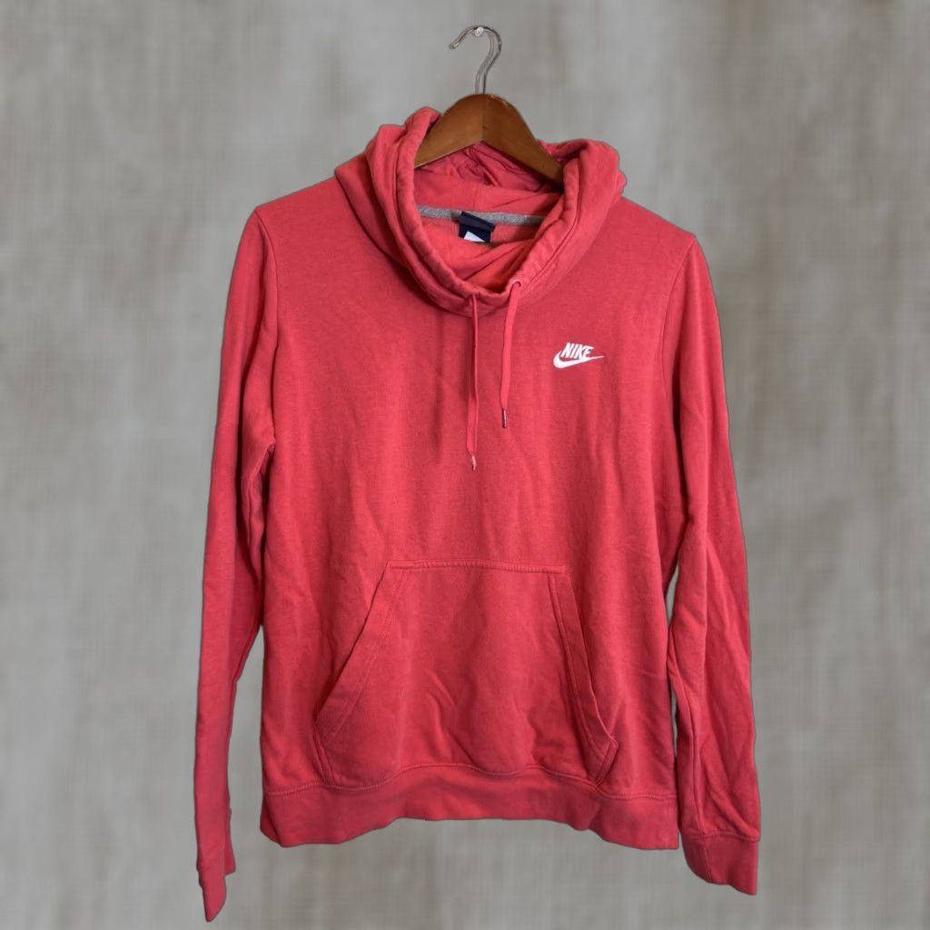 Nike Nike Hoodie Women’s Size Large Orange/Coral Funnel Neck Pullover 803636-850 Size L / US 10 / IT 46 - 1 Thumbnail