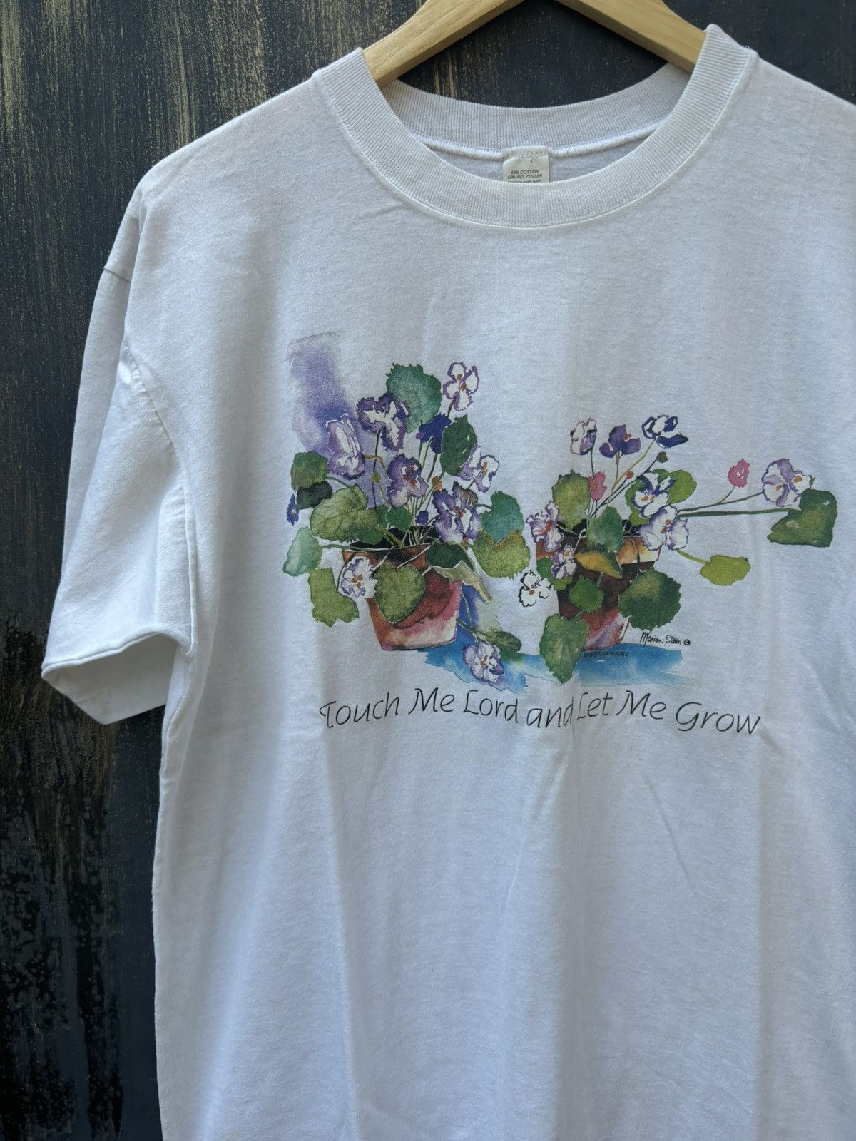 Vintage RARE! Vintage 90’s Art Flower Tee Touch Me Size US L / EU 52-54 / 3 - 3 Thumbnail
