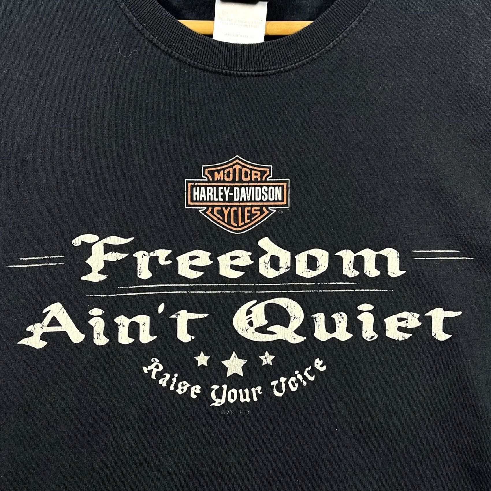 Harley Davidson VINTAGE Harley-Davidson Shirt Mens L Black Graphic Print Crew Neck Short Sleeve USA Biker Flag Motorcycle Patriotic Grand Canyon Size US L / EU 52-54 / 3 - 5 Thumbnail