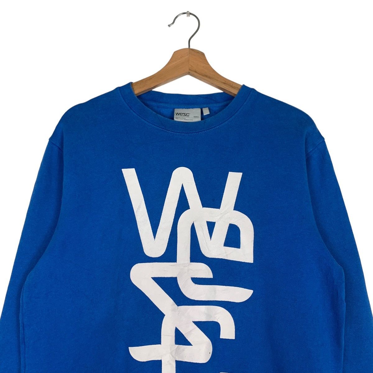 WeSC WESC Big Logo Blue Crewneck Sweatshirts #0738-C34 Size US S / EU 44-46 / 1 - 2 Thumbnail