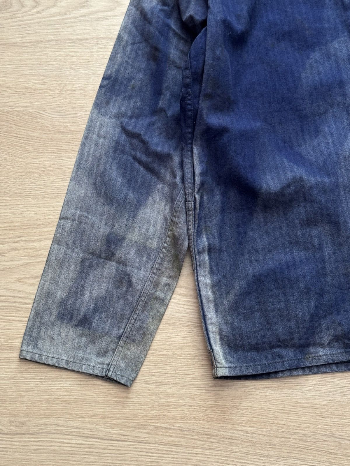 Le Laboureur Vintage Sunfaded Worker Le Laboureur Chore Trashed Jacket Size US L / EU 52-54 / 3 - 8 Thumbnail