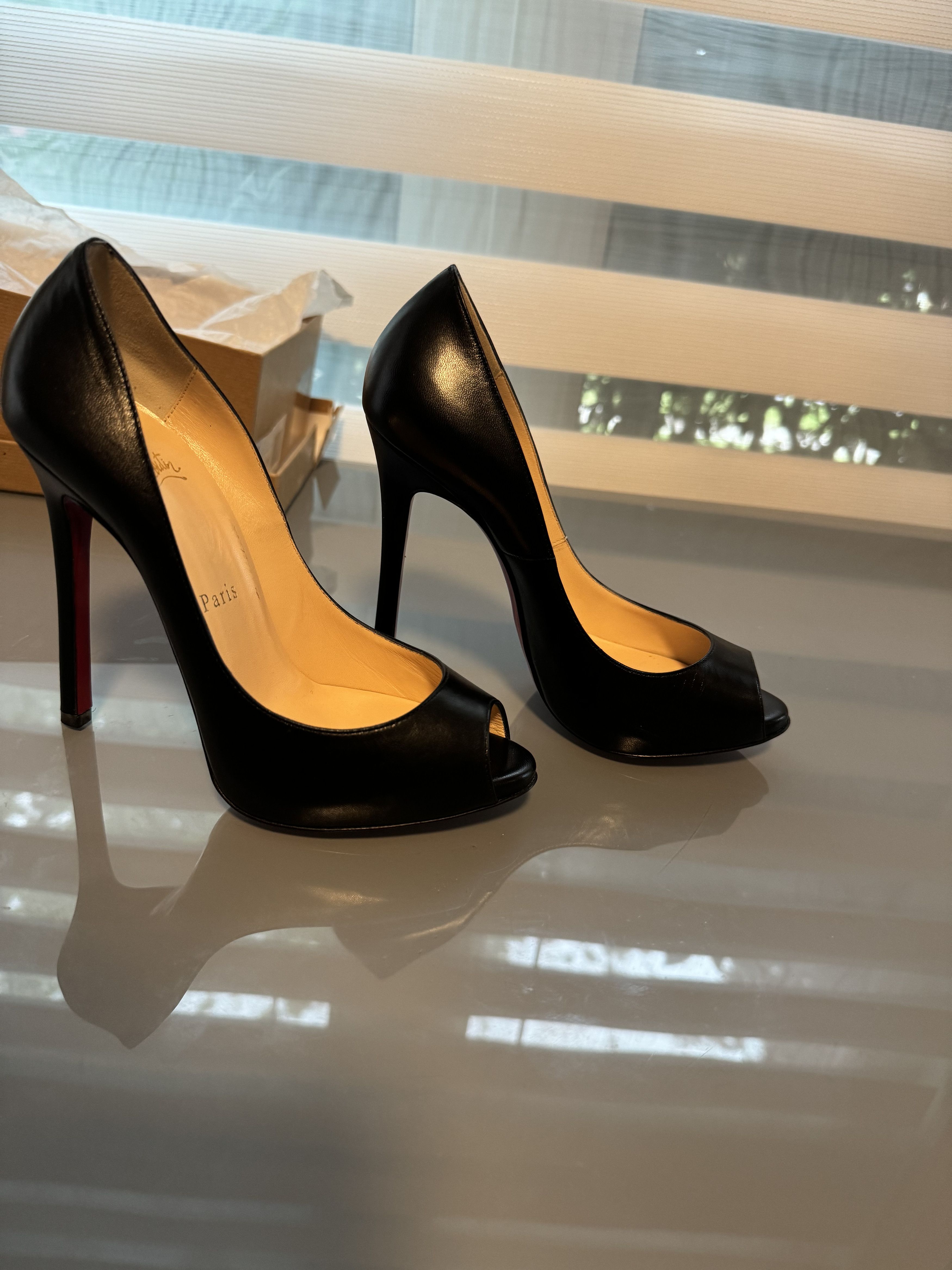 Christian Louboutin Christian Louboutin Flo 120 Kid Blac Size US 5 / IT 35 - 4 Thumbnail