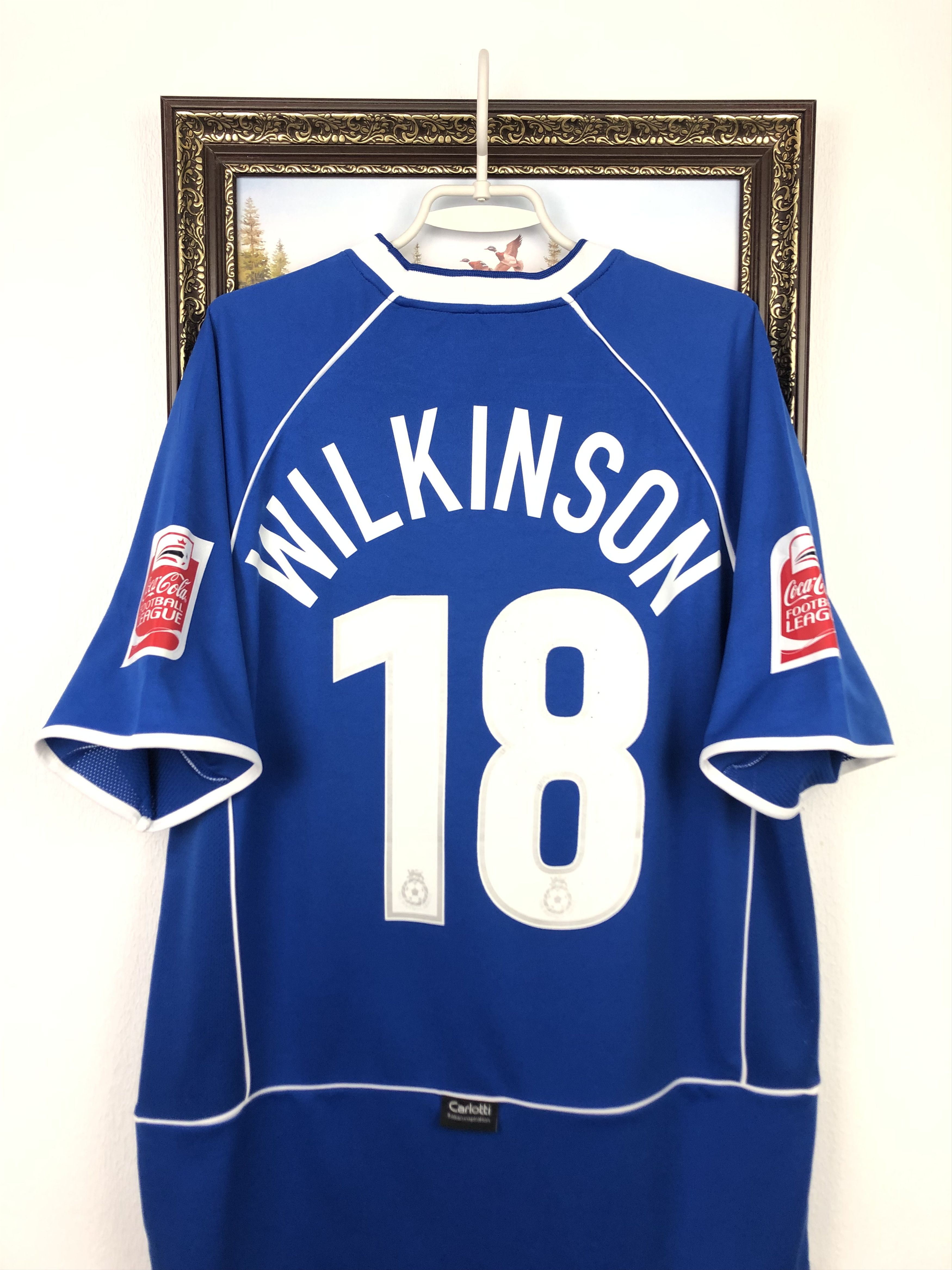 Vintage Oldham Athletic football shirt Soccer #18 Wilkinson Jersey Size US L / EU 52-54 / 3 - 2 Thumbnail