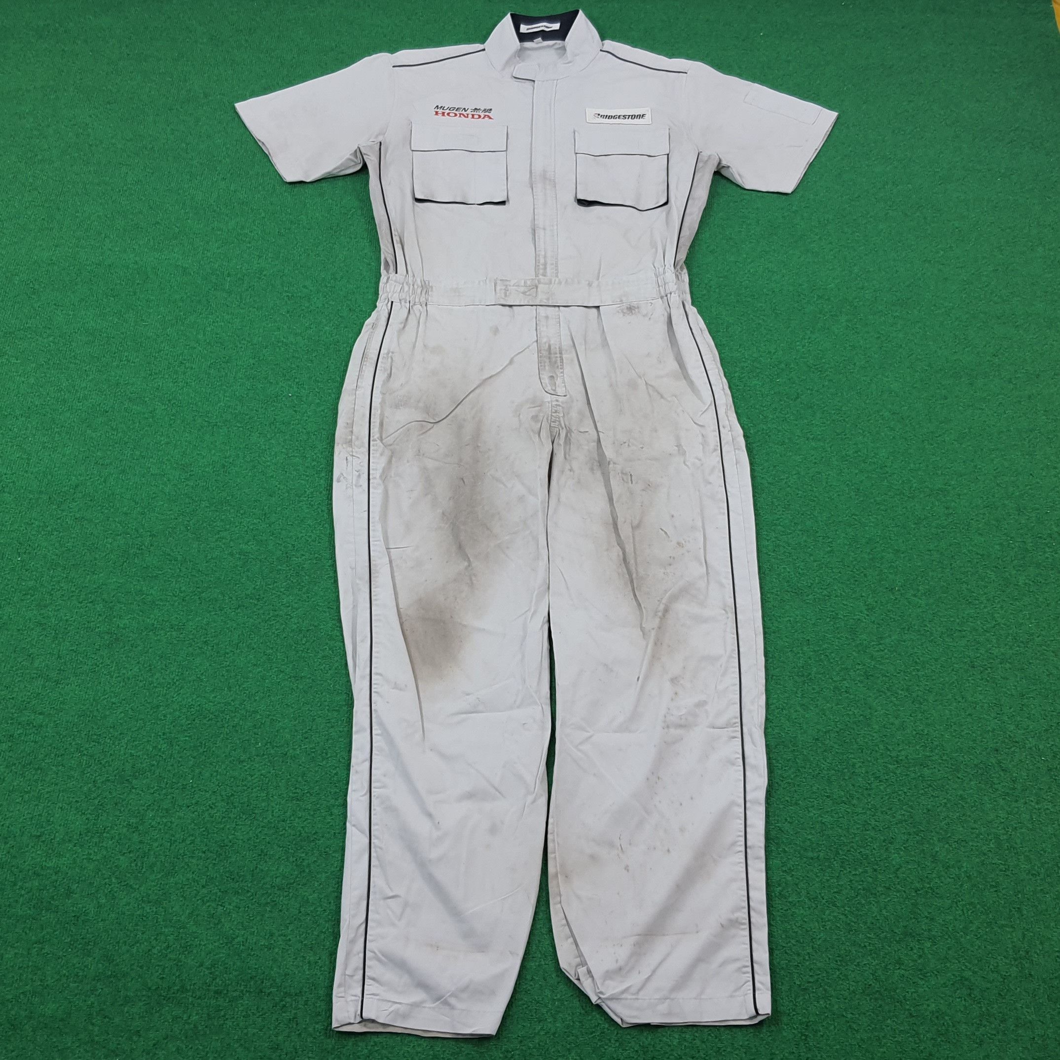 Japanese Brand × Vintage Vintage Mugen HONDA Japan Motorsports Racing Coverall Size US L / EU 52-54 / 3 - 4 Thumbnail