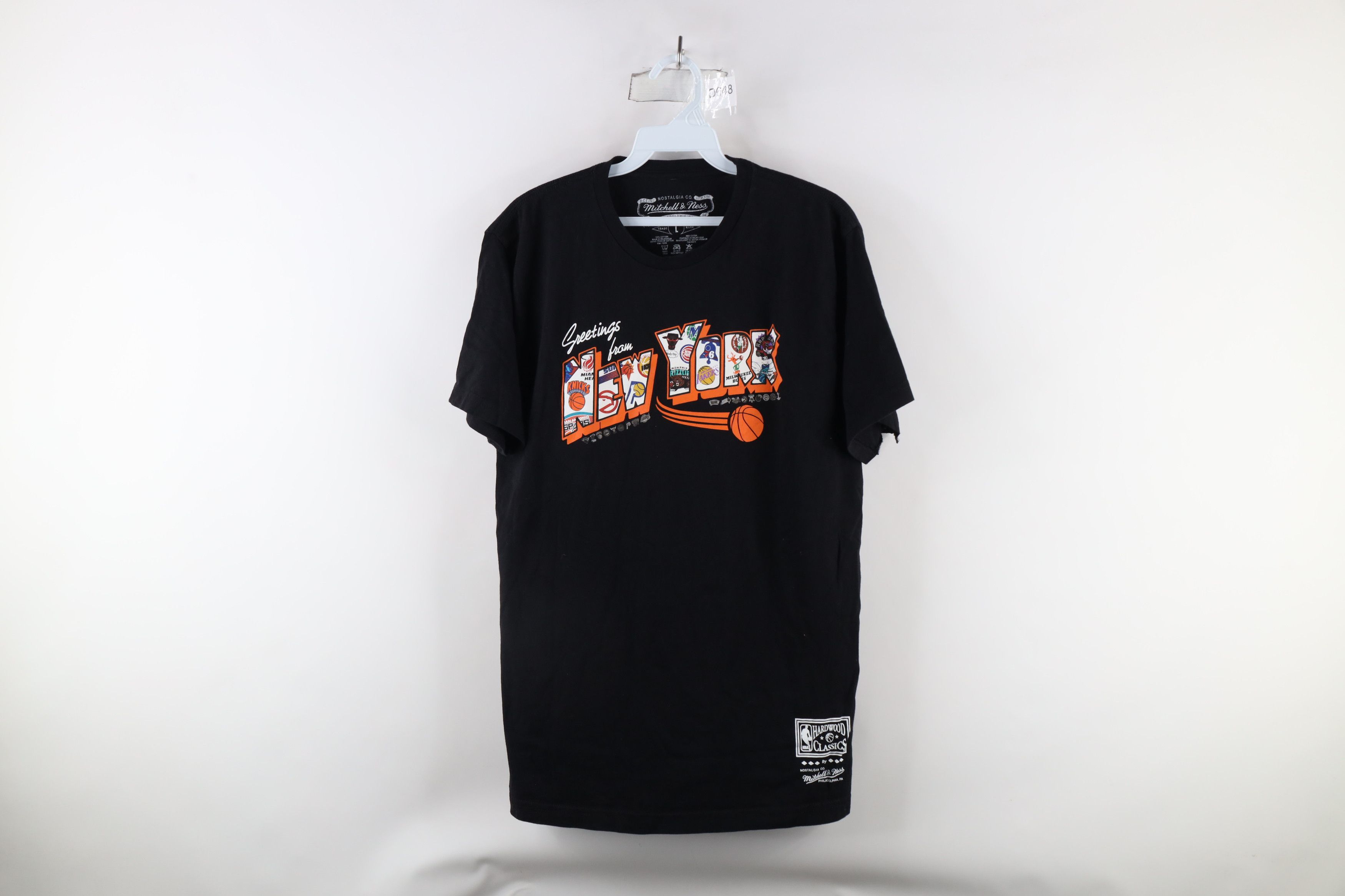 Mitchell & Ness × Vintage Mitchell & Ness Spell Out New York Knicks T-Shirt Black Size US L / EU 52-54 / 3 - 1 Thumbnail