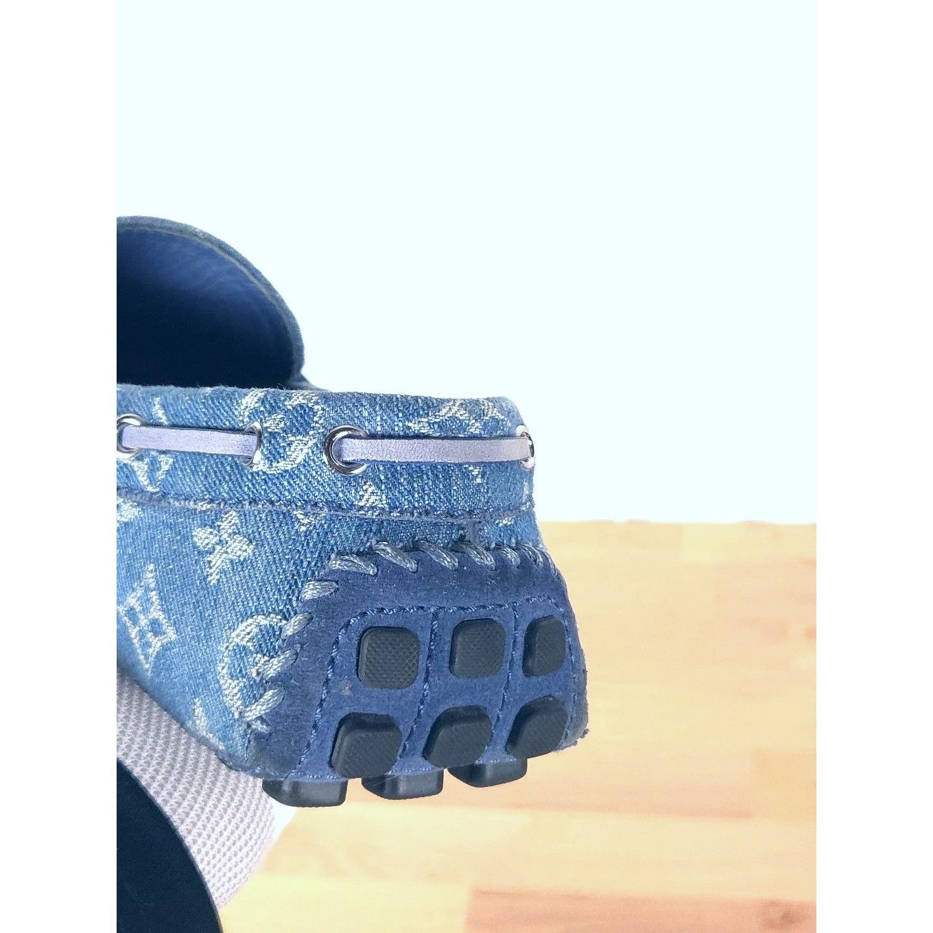 Louis Vuitton Louis Vuitton Blue Denim Monogram Men's Arizona Moccasins US Size US 10.5 / EU 43-44 - 17 Thumbnail