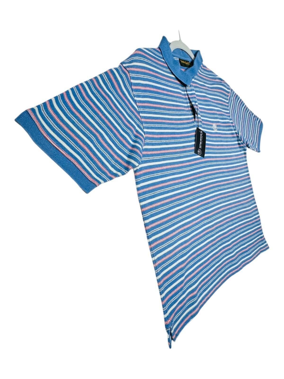 Timberland Timberland Polo Shirt Men's UK Size L Blue Striped Size US L / EU 52-54 / 3 - 5 Thumbnail