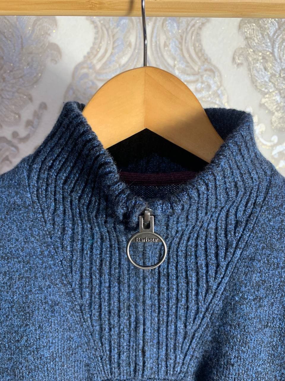Barbour × Vintage VERY RARE BARBOUR 1/3 ZIP SWEATER KNIT ENGLAND STYLE Y2K 90s Size US XL / EU 56 / 4 - 3 Thumbnail
