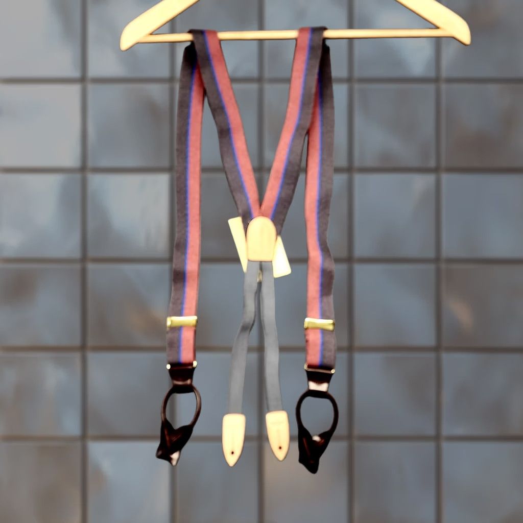 Cole Haan Cole Haan Suspenders Black Burgundy Blue Men's Suspender Button Pack Included Size ONE SIZE - 1 Thumbnail
